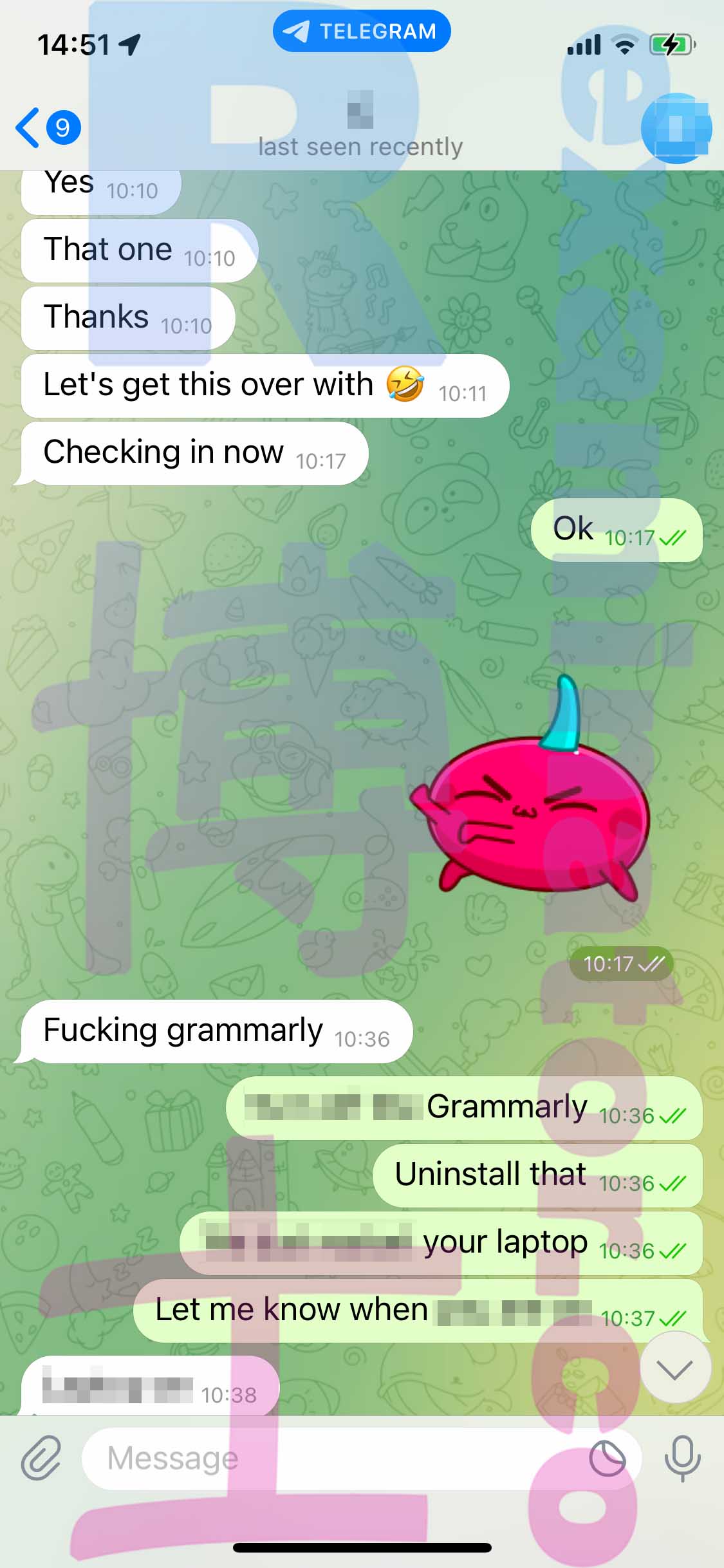 GRE代考保分成功案例#436的与客户对话截图