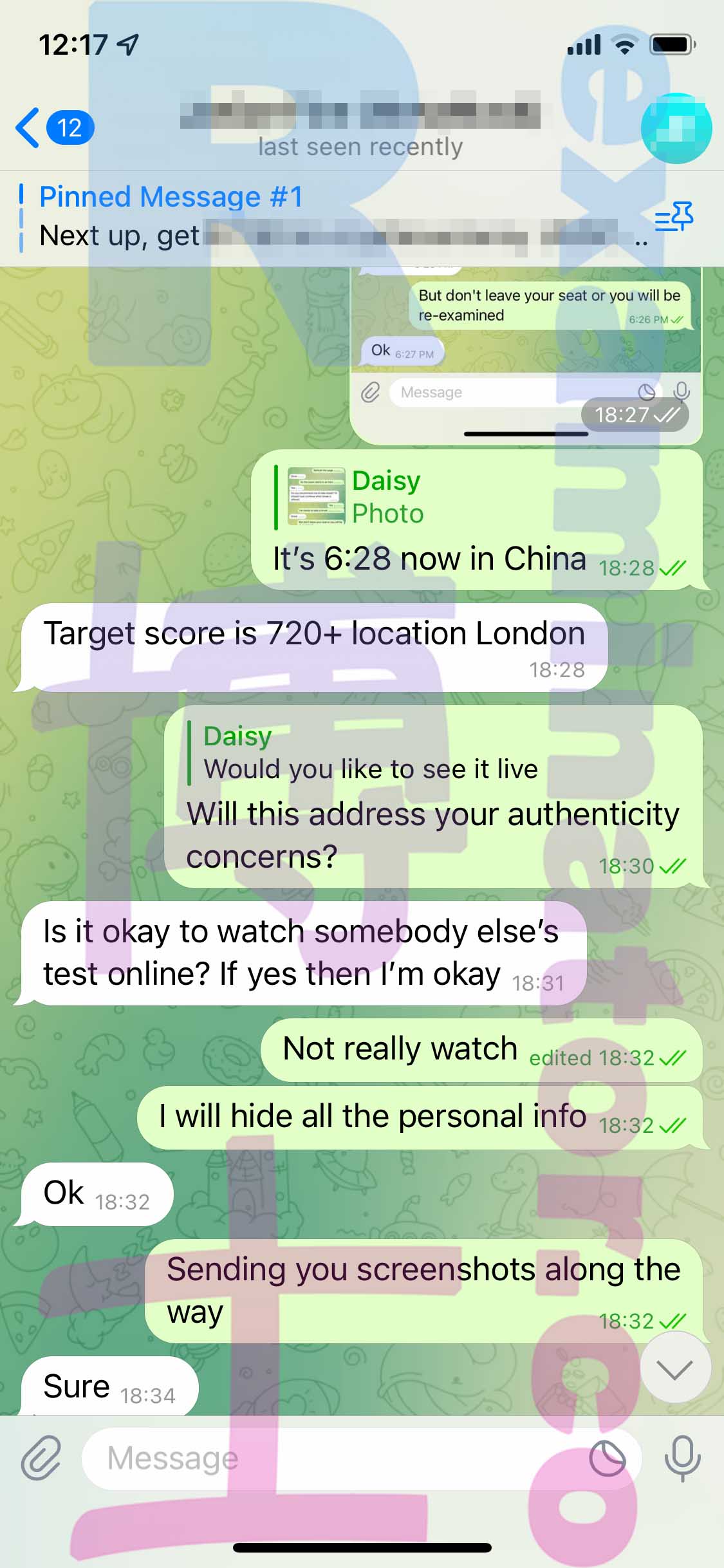 [GMAT代考保分]成功案例#302的对话截图