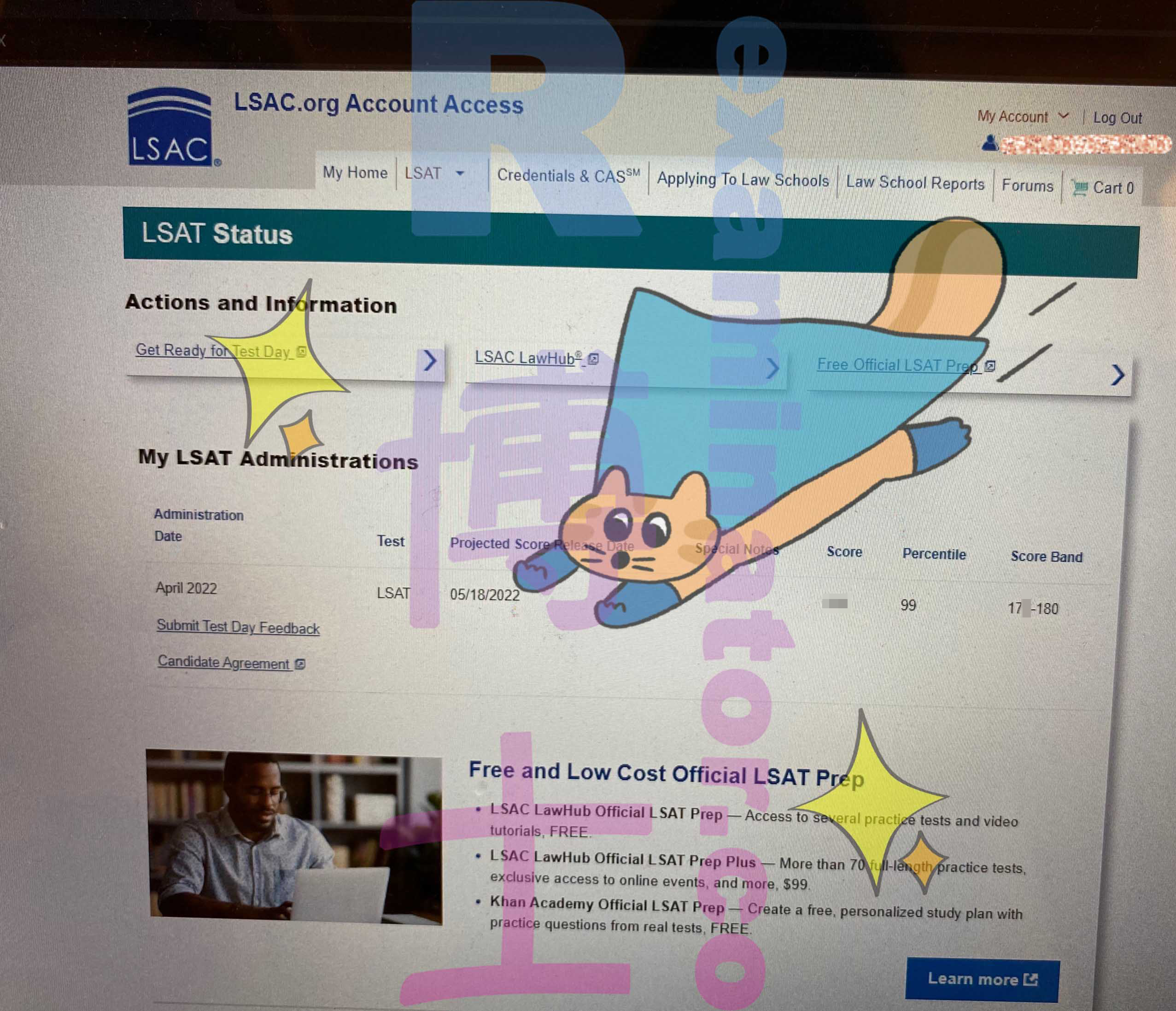 17X 99% on April LSAT! Our LSAT expert went beast mode!  The test was even paused twice when the wifi was acting up. 🎉