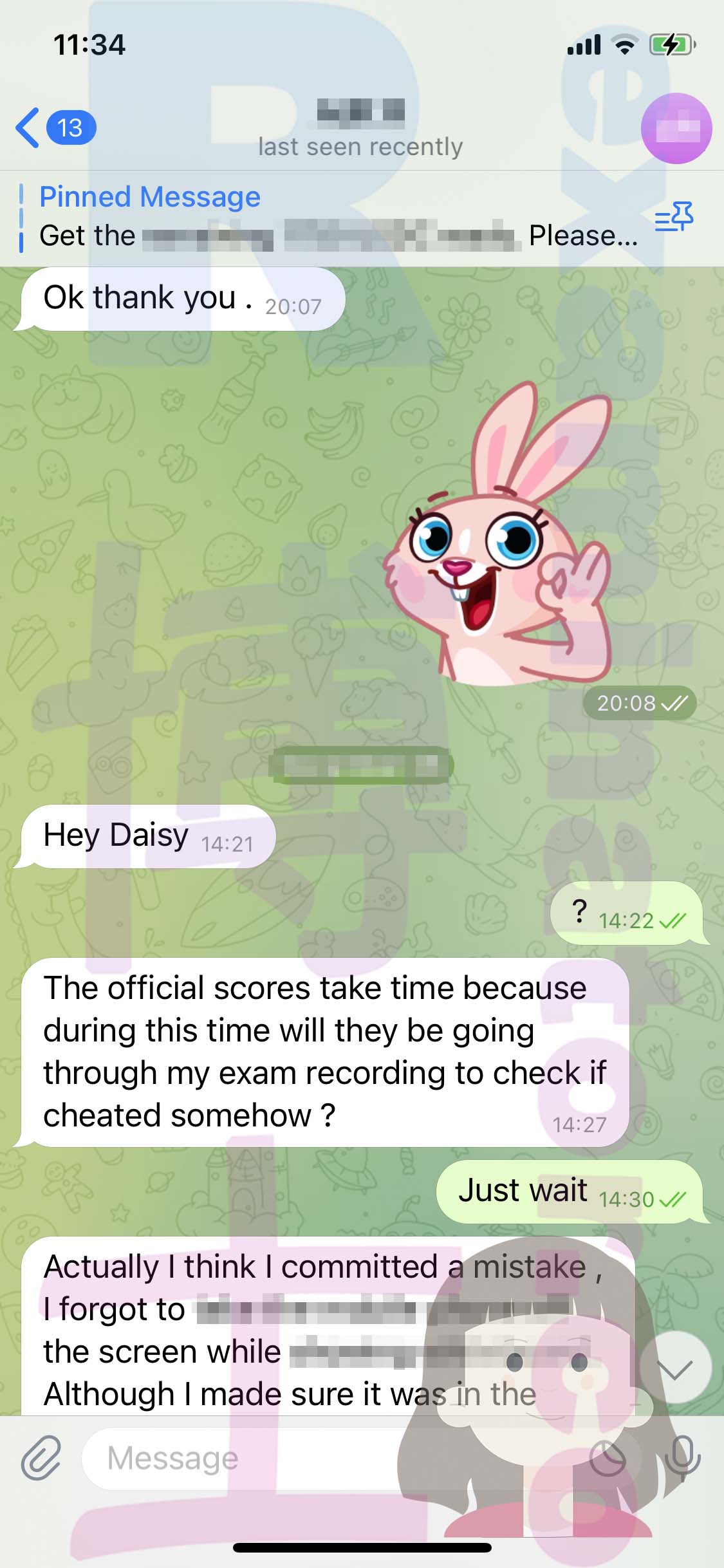 GMAT代考保分成功案例#504的与客户对话截图