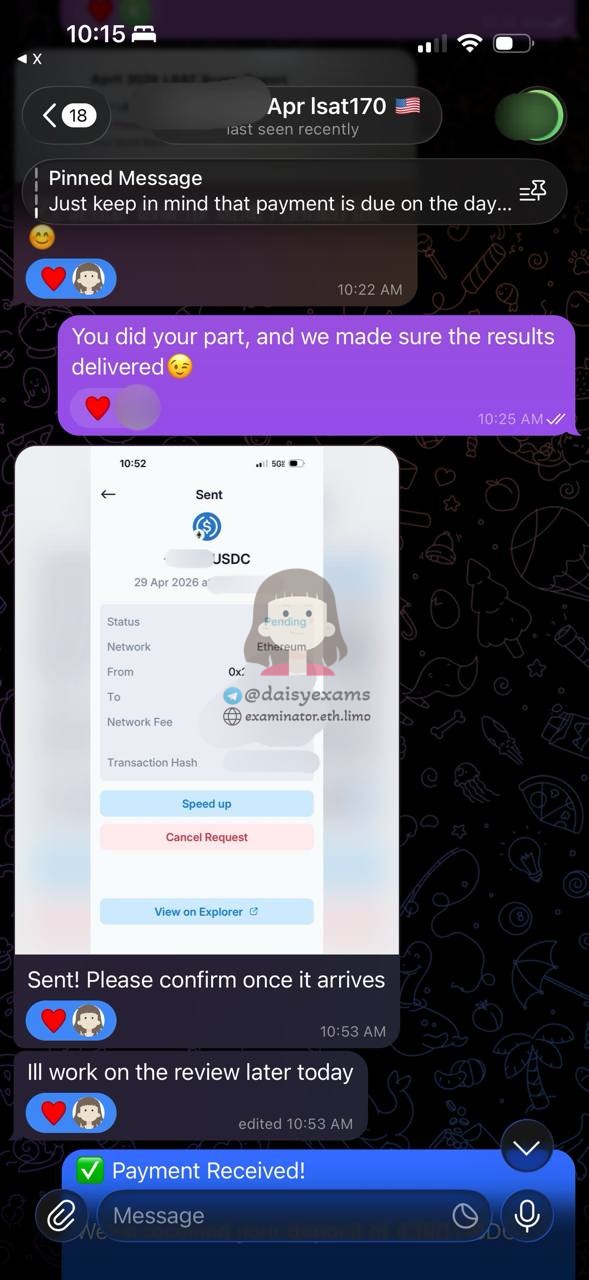 LSAT代考保分成功案例#746的与客户对话截图