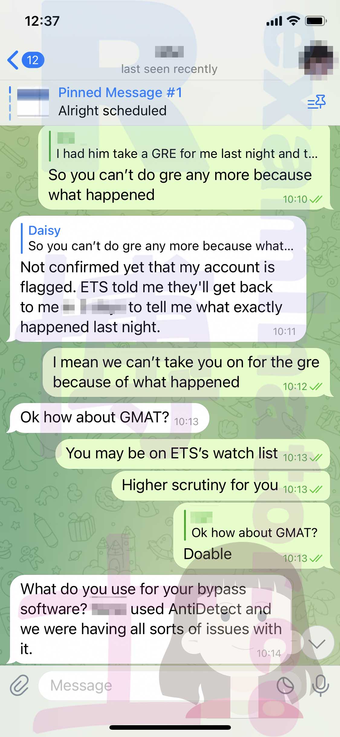 [GMAT代考保分]成功案例#315的对话截图