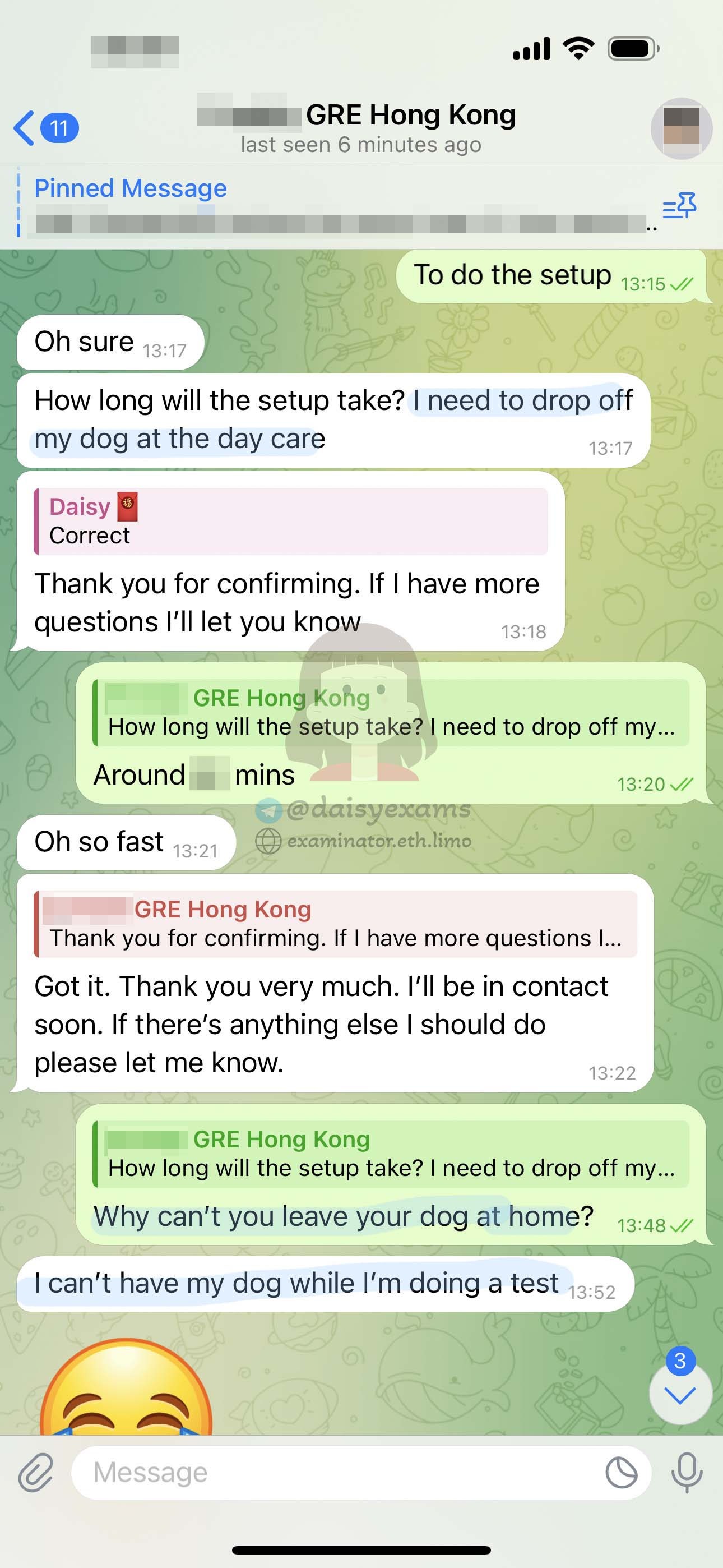 GRE作弊 香港客戶收到GRE官方成績後同小狗一齊寫客戶評價