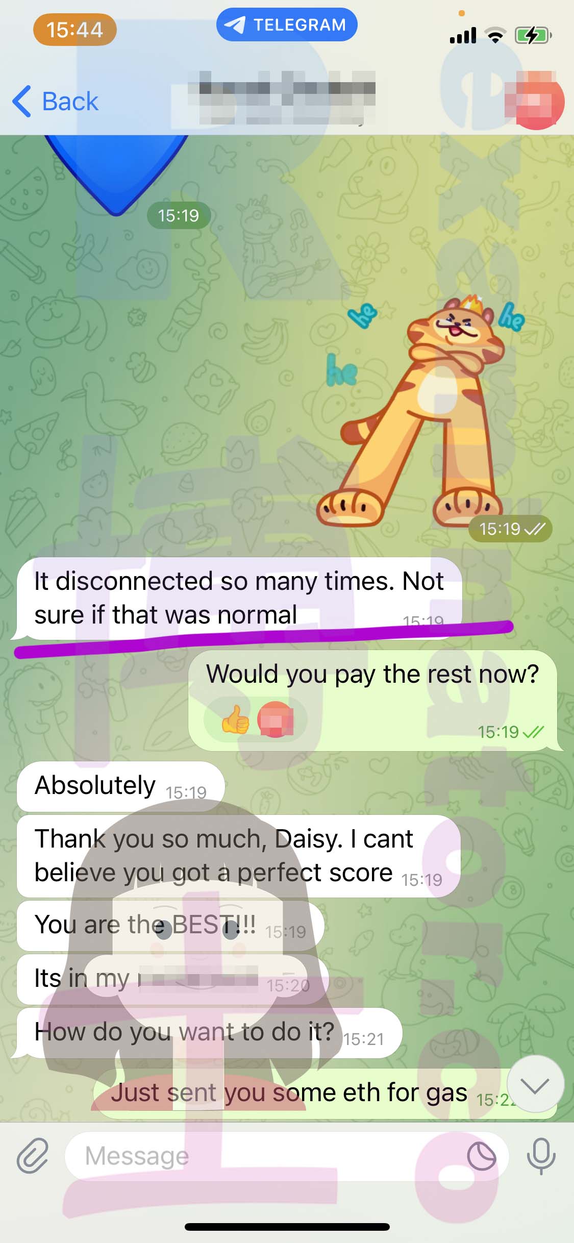 GRE代考保分成功案例#472的与客户对话截图