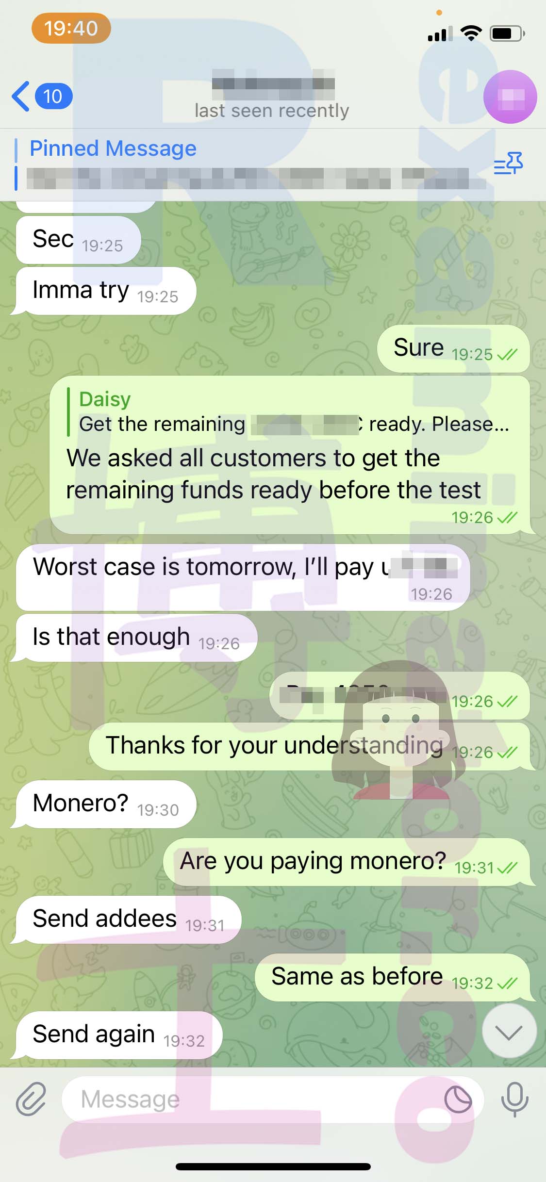 GMAT代考保分成功案例#478的与客户对话截图