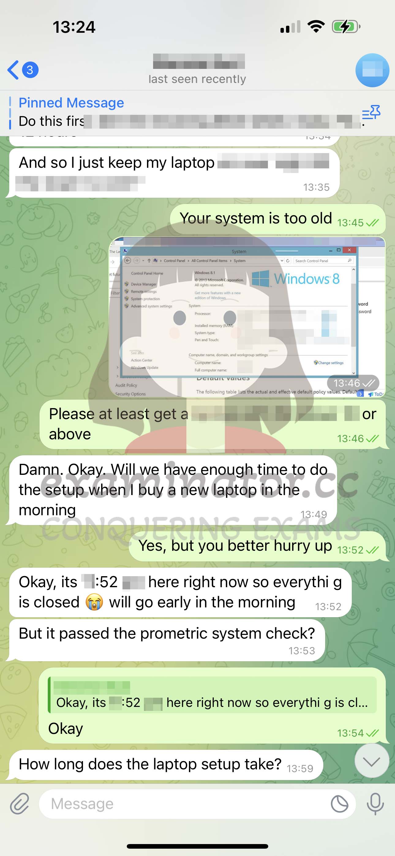 LSAT代考保分成功案例#592的与客户对话截图