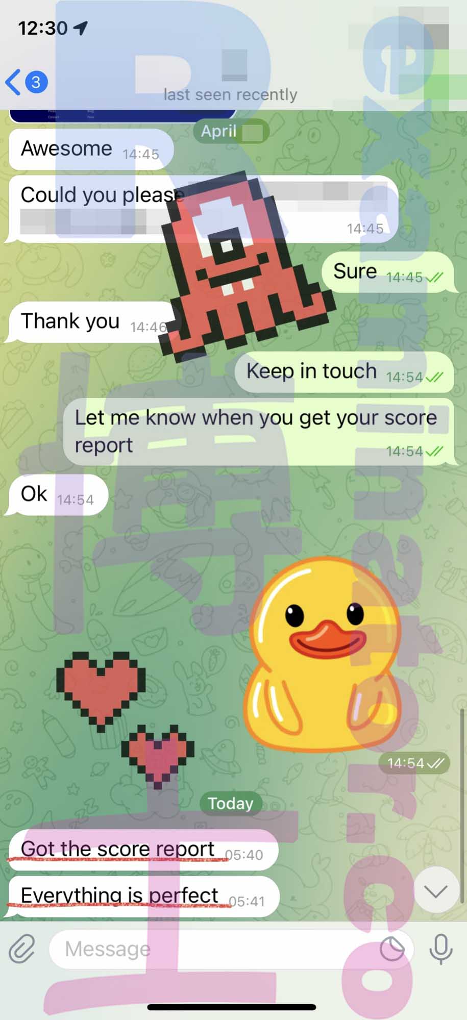 GMAT代考保分成功案例#301的与客户对话截图