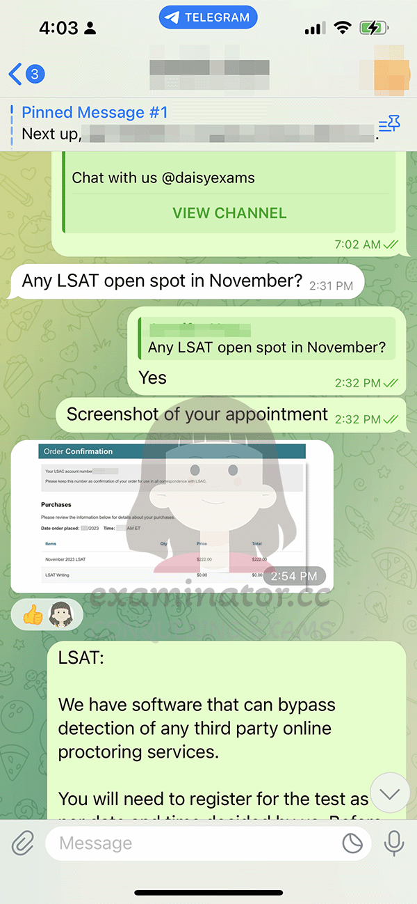 完成LSAT代考考试注册
