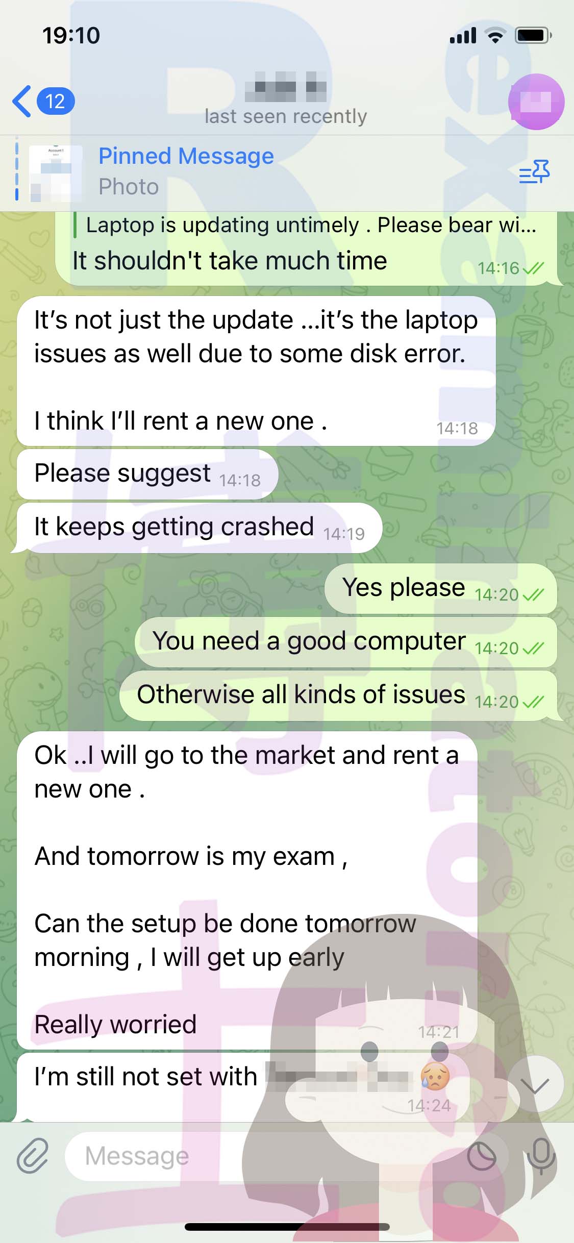 GMAT代考保分成功案例#499的与客户对话截图
