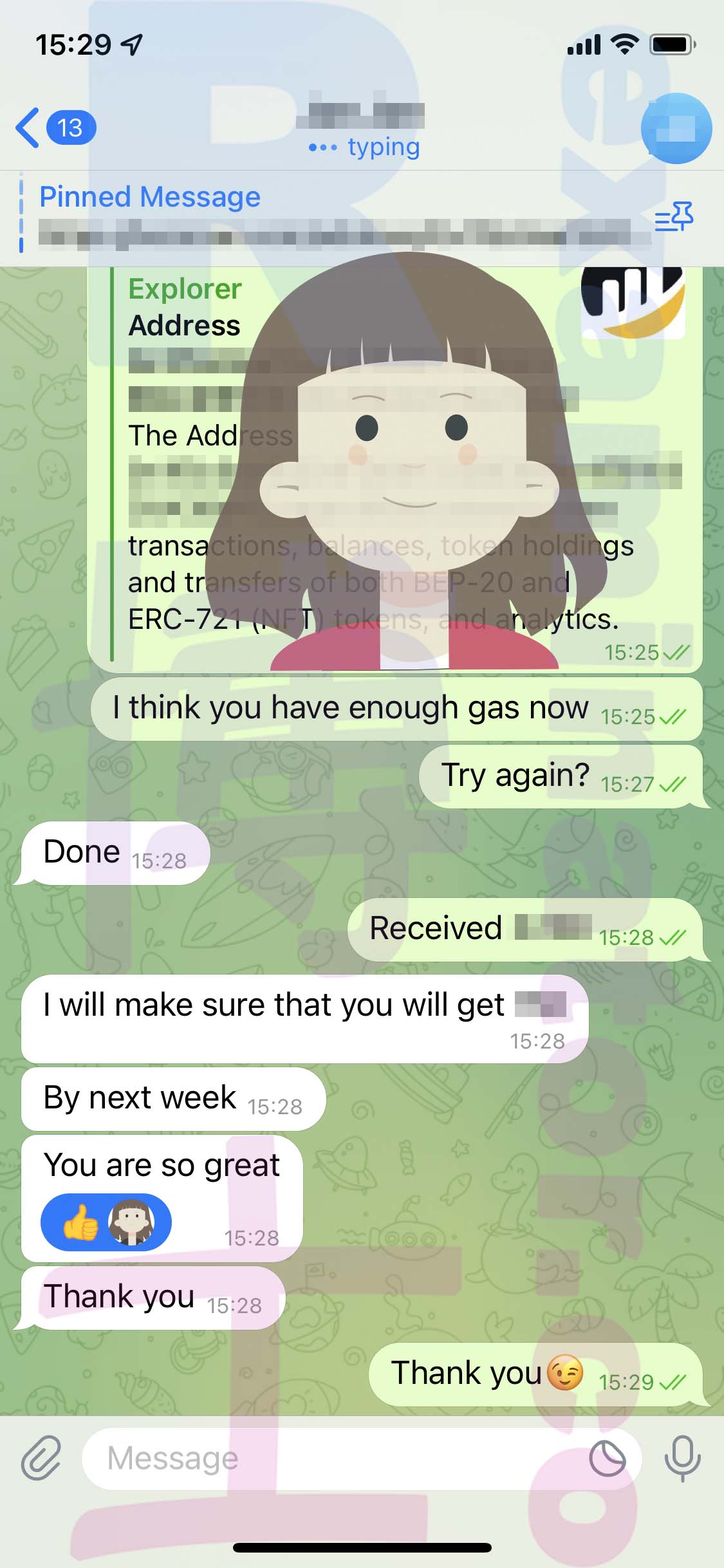 GRE代考保分成功案例#510的与客户对话截图