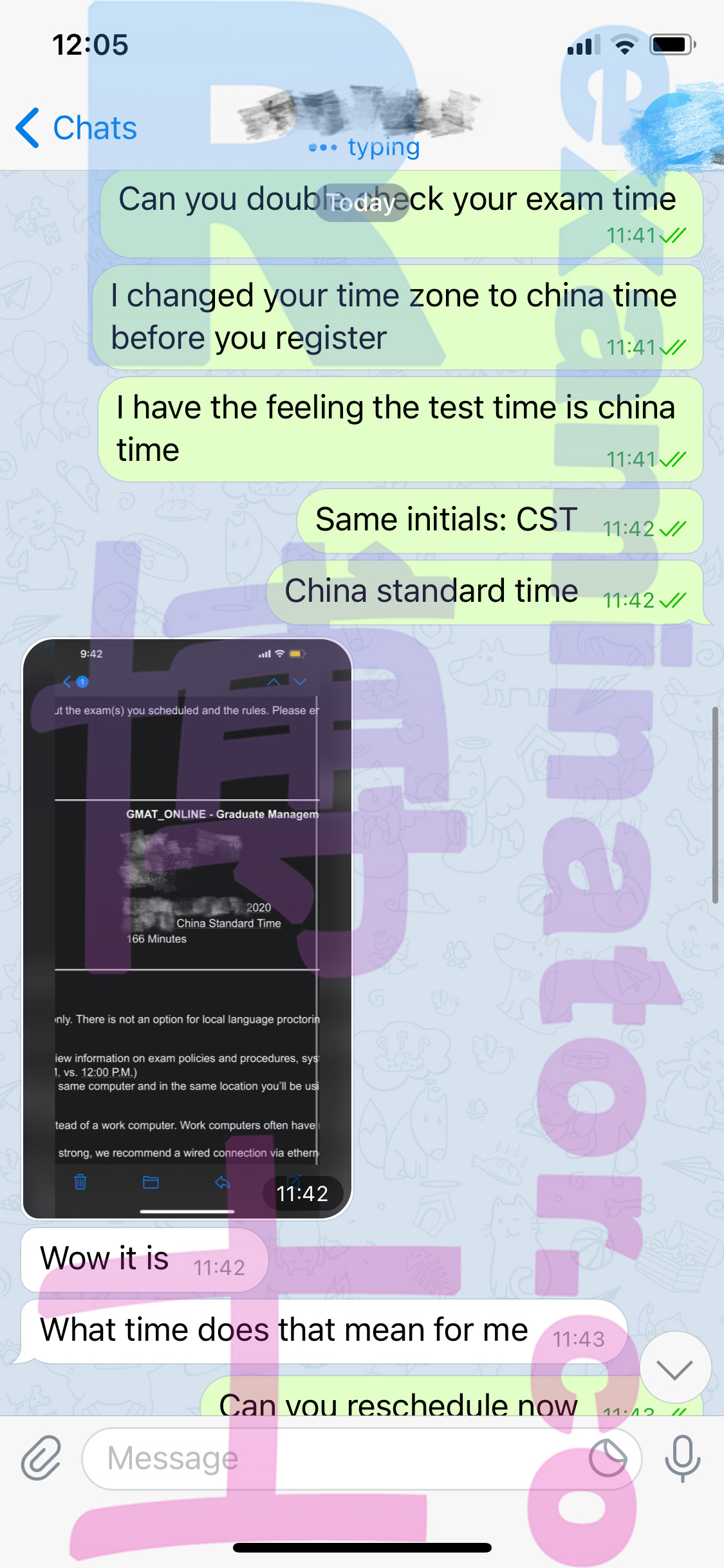 [GMAT代考保分]成功案例#42的对话截图