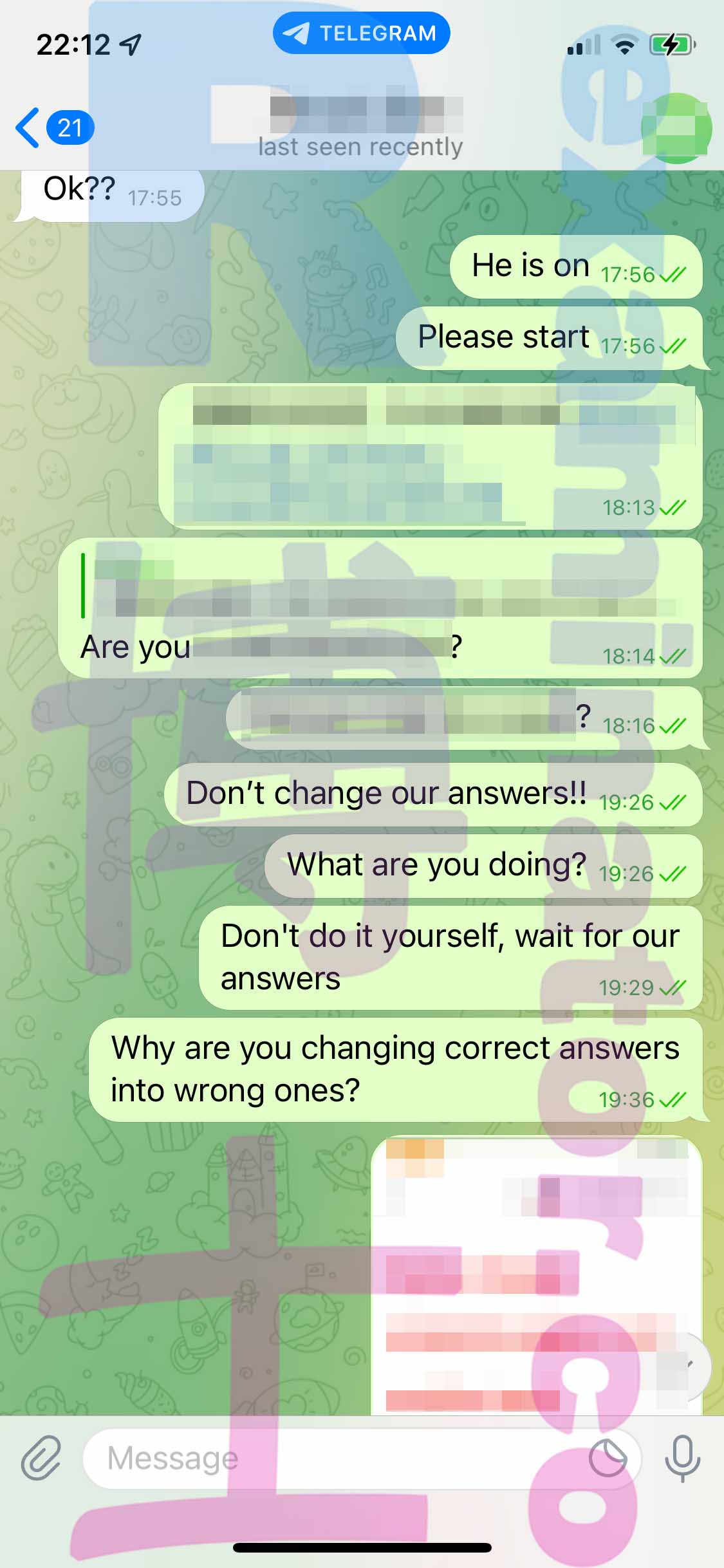 GRE代考保分成功案例#354的与客户对话截图