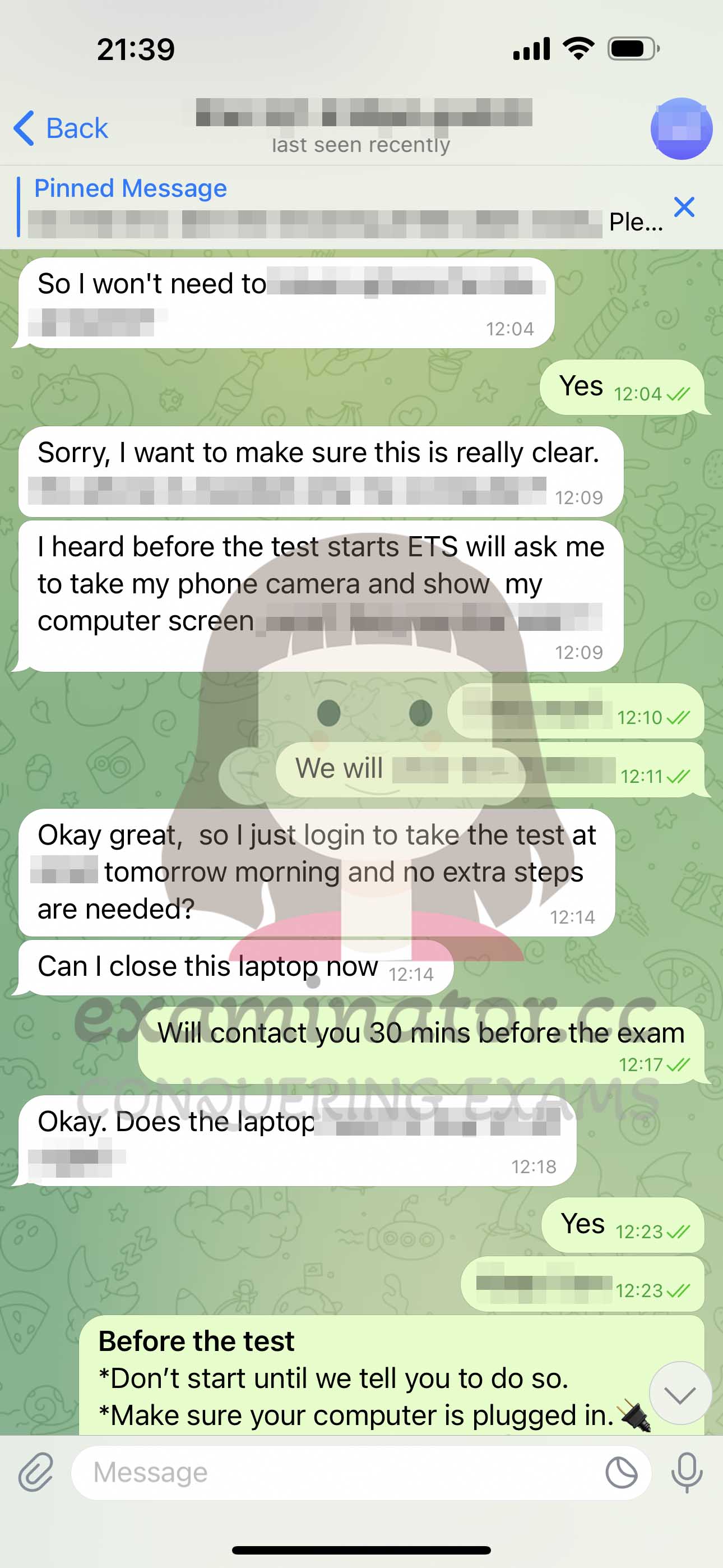 GRE代考保分成功案例#609的与客户对话截图