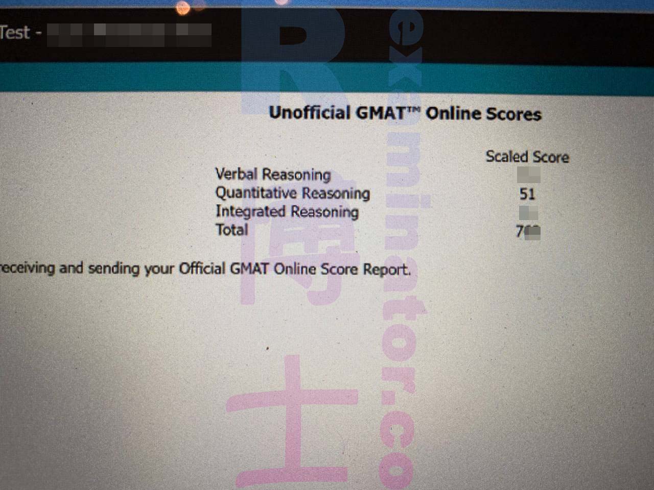 GMAT代考保分成功案例#459的与客户对话截图