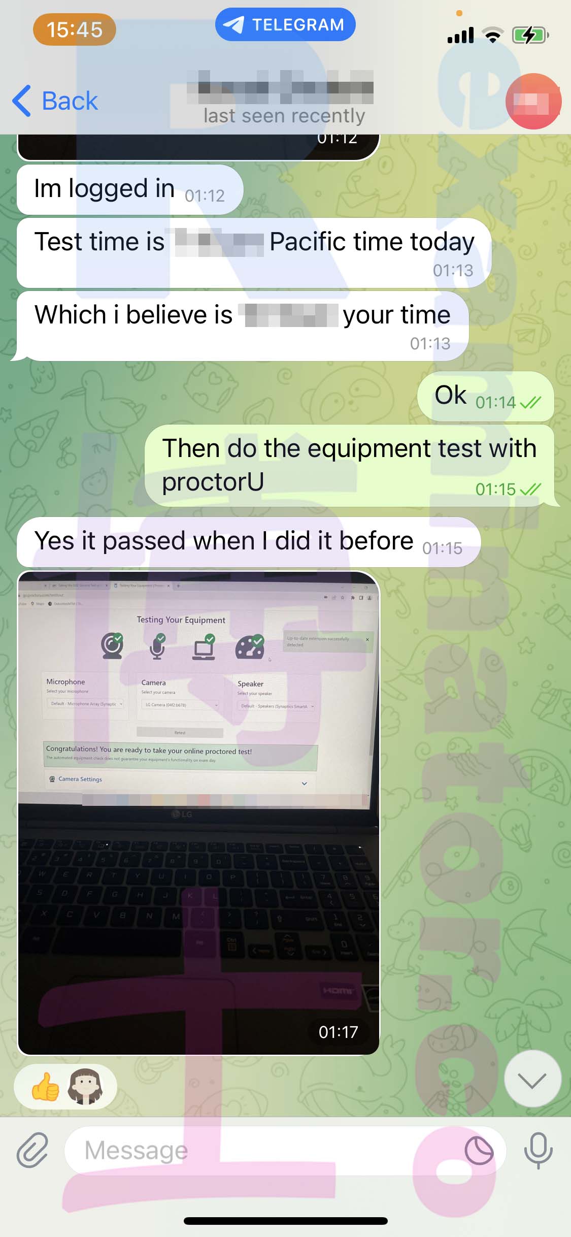 GRE代考保分成功案例#472的与客户对话截图
