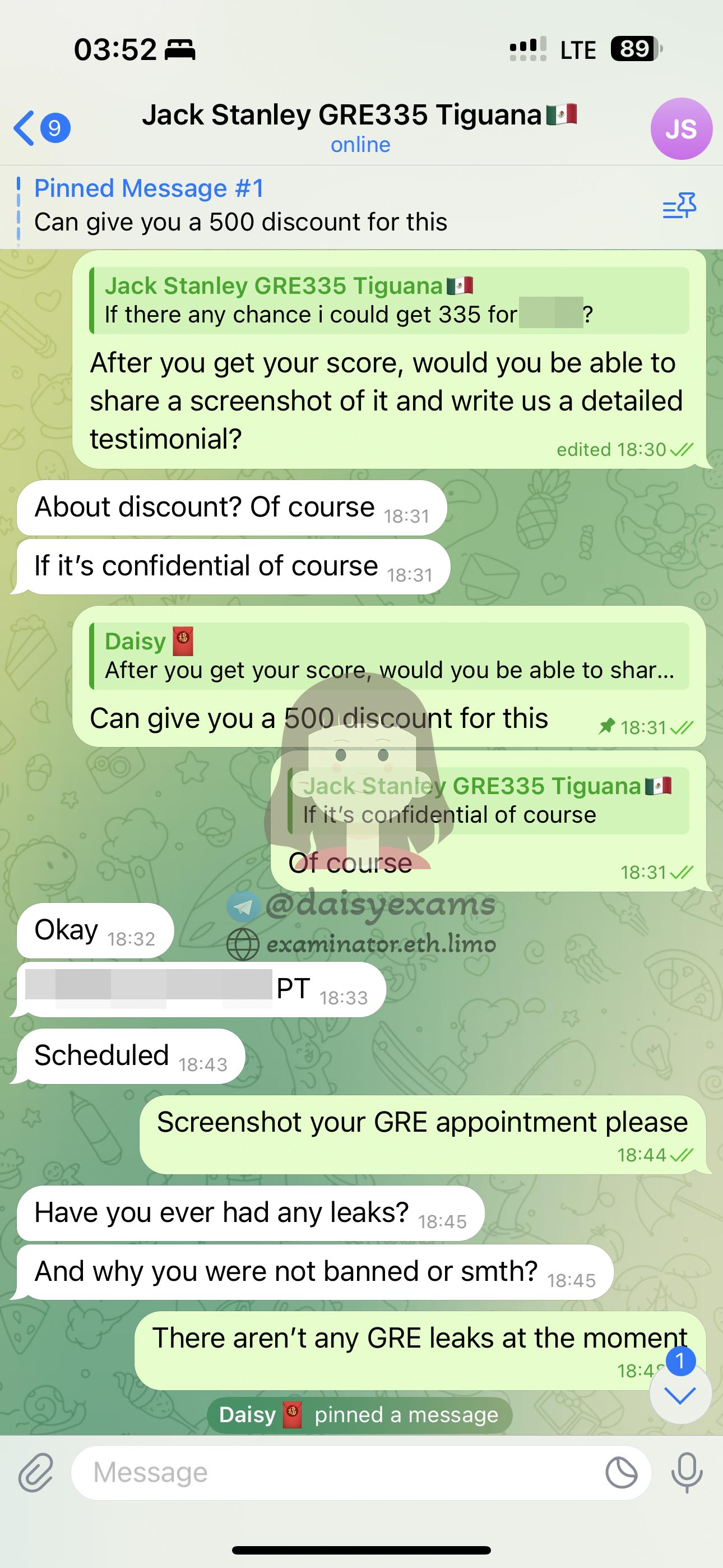 墨西哥客户请 examinator.cc 和 Jason 代考 GRE 在家考试