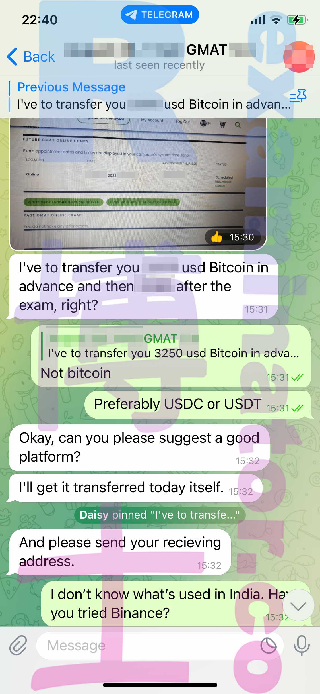 [GMAT代考保分]成功案例#238的对话截图