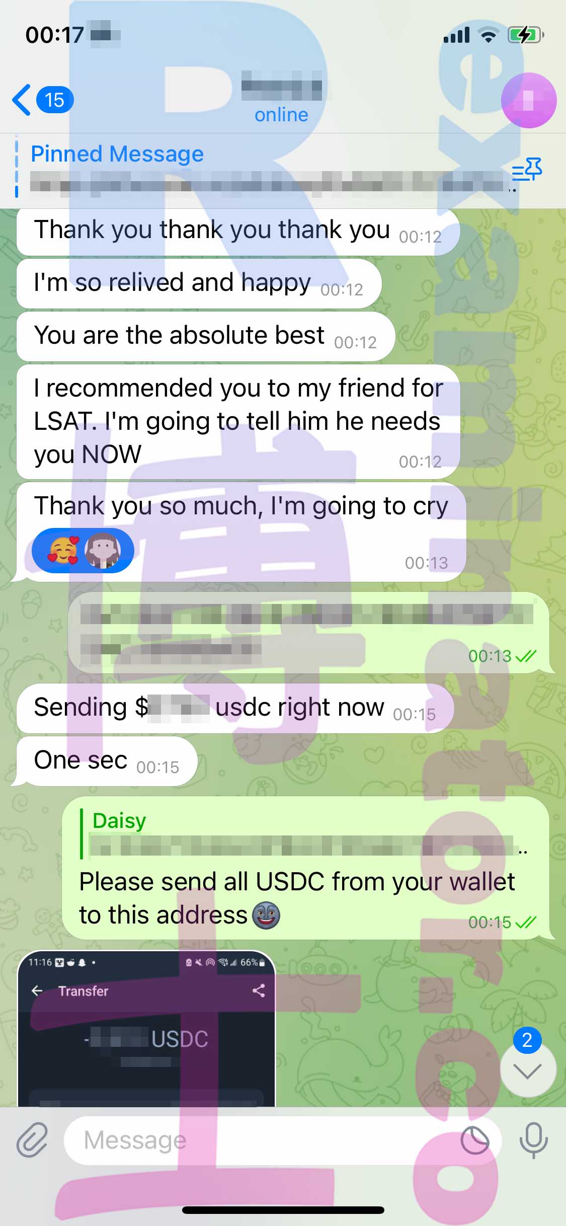 GRE代考保分成功案例#453的与客户对话截图