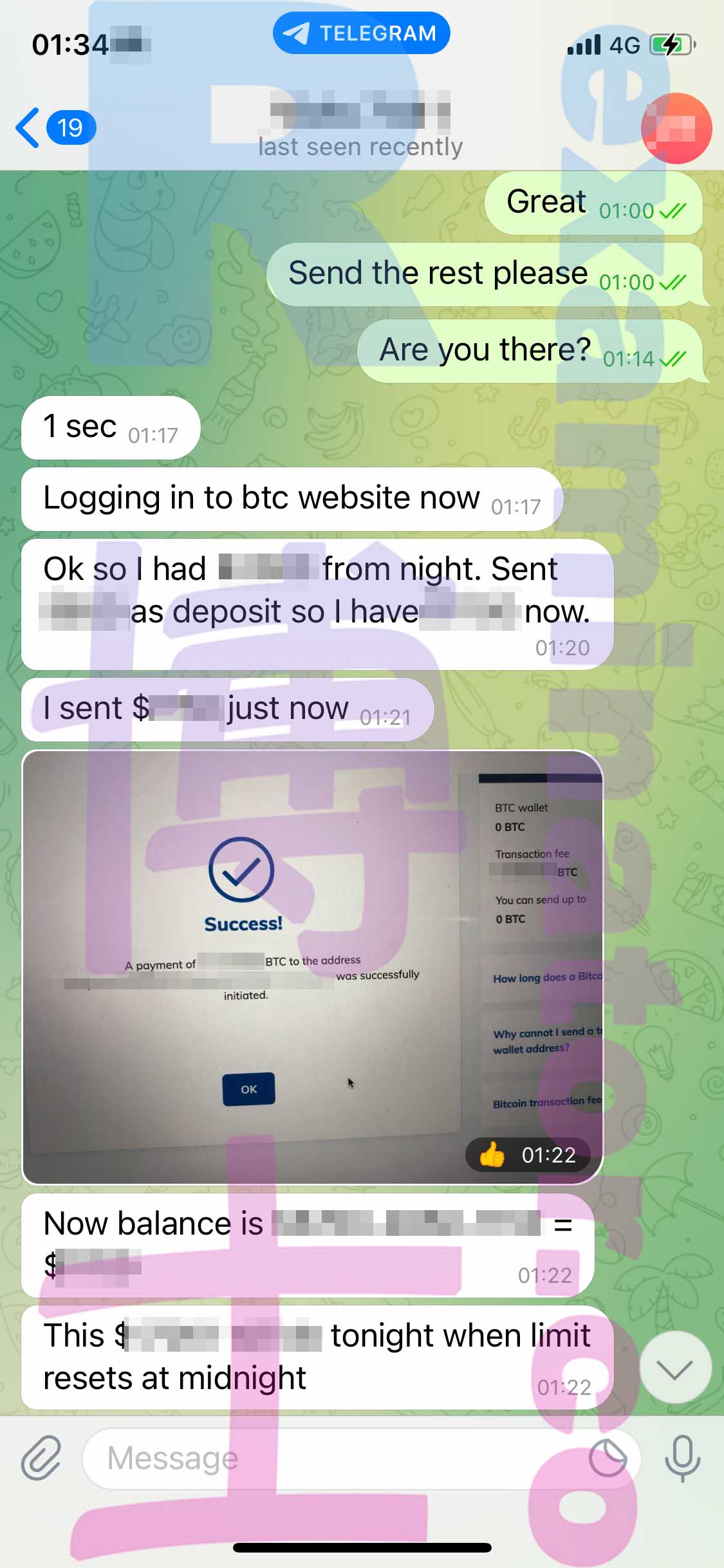 GRE代考保分成功案例#353的与客户对话截图
