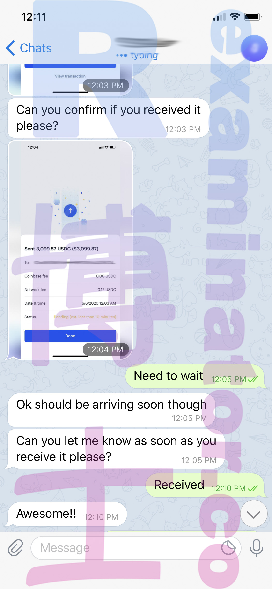 GRE代考保分成功案例#73的与客户对话截图