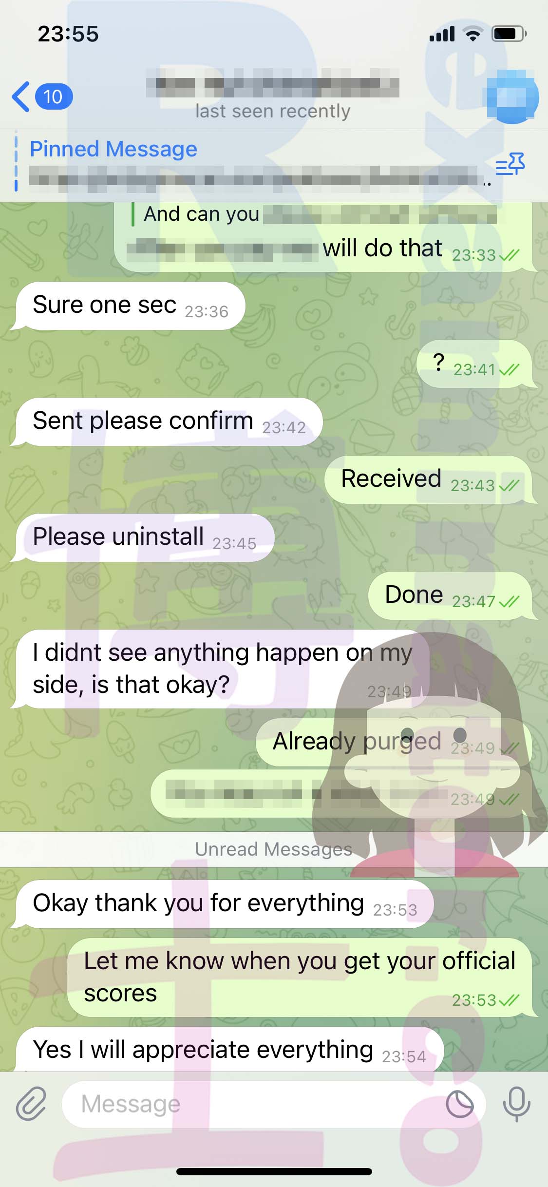 GRE代考保分成功案例#498的与客户对话截图