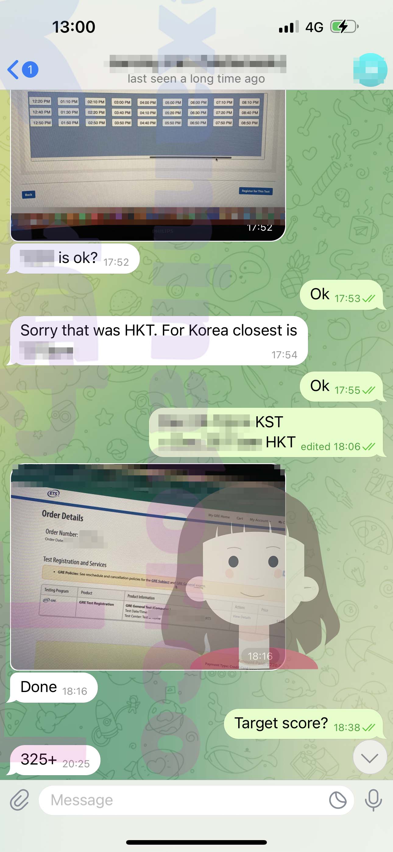 [GRE代考保分]成功案例#325的对话截图