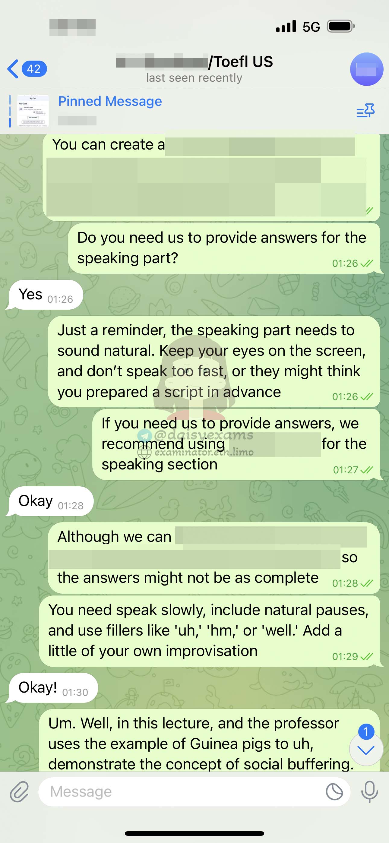 托福代考口语要自然