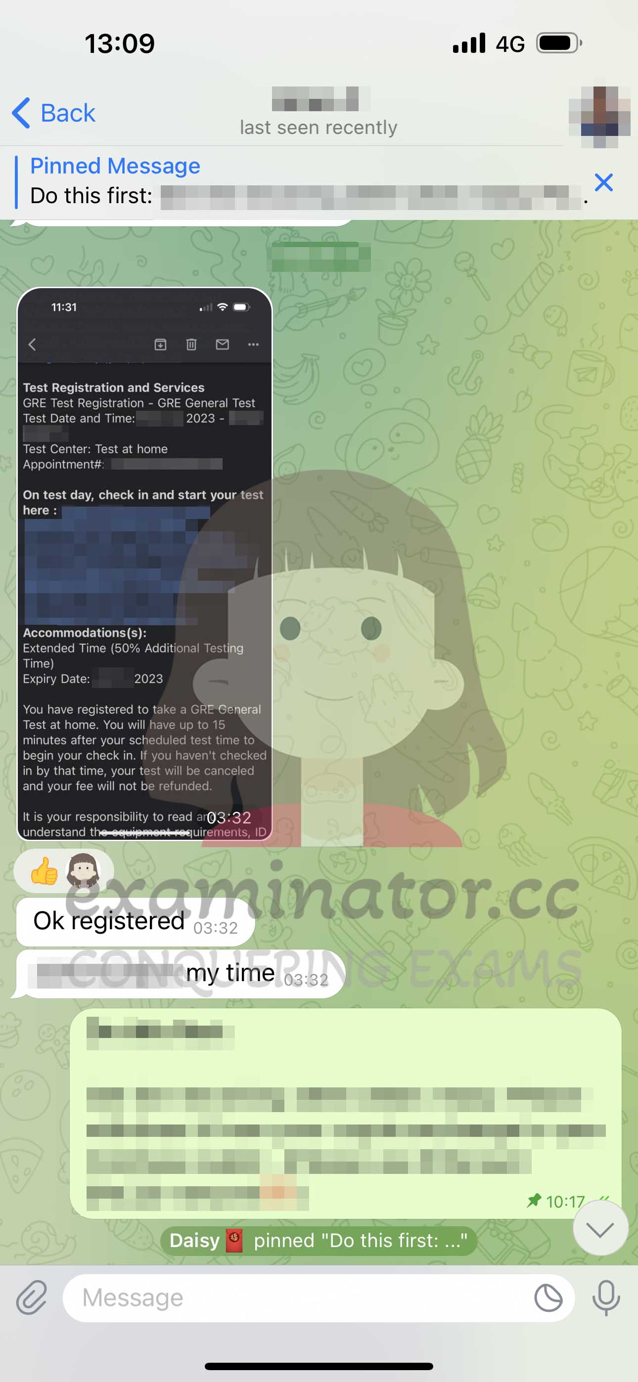 [GRE代考保分]成功案例#376的对话截图