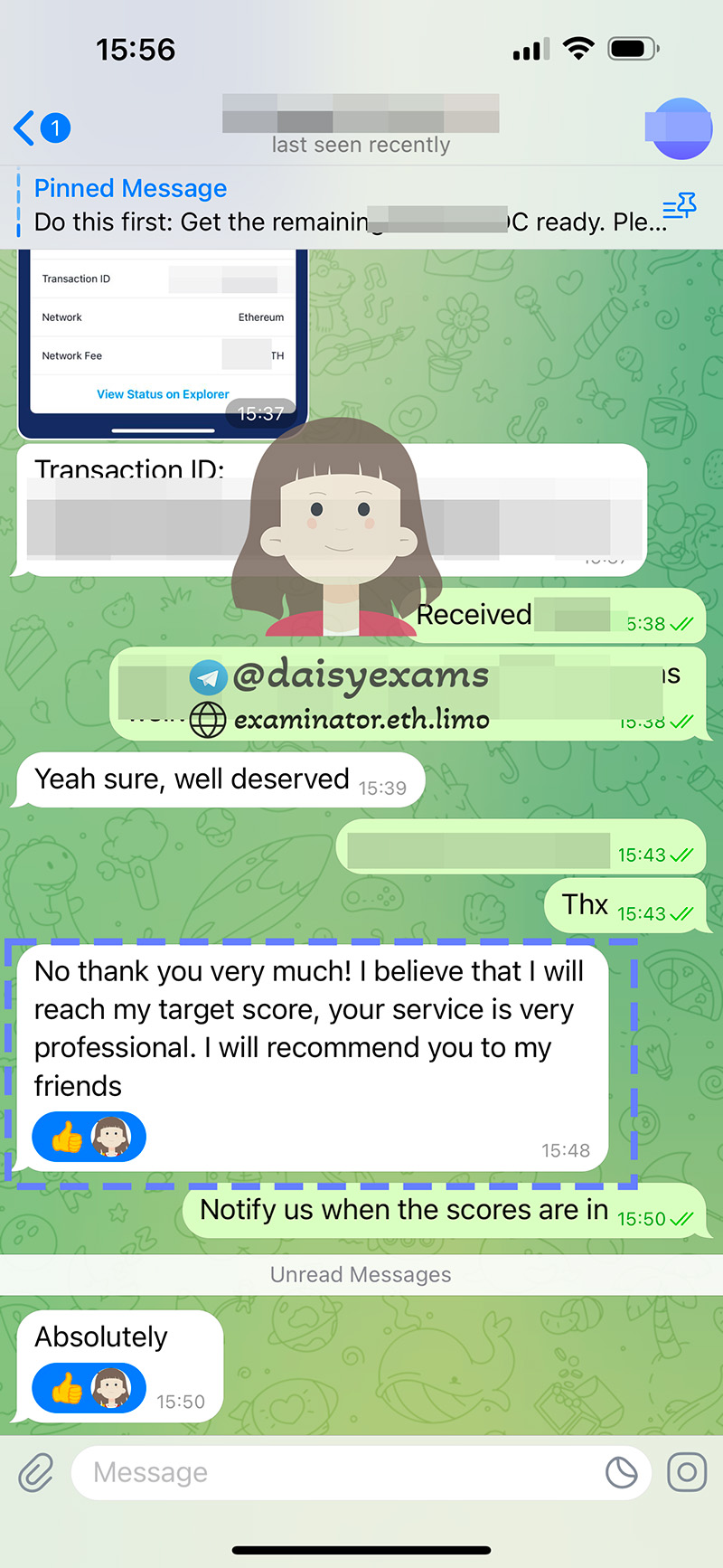 daisy examinator 挽救托福作弊客户