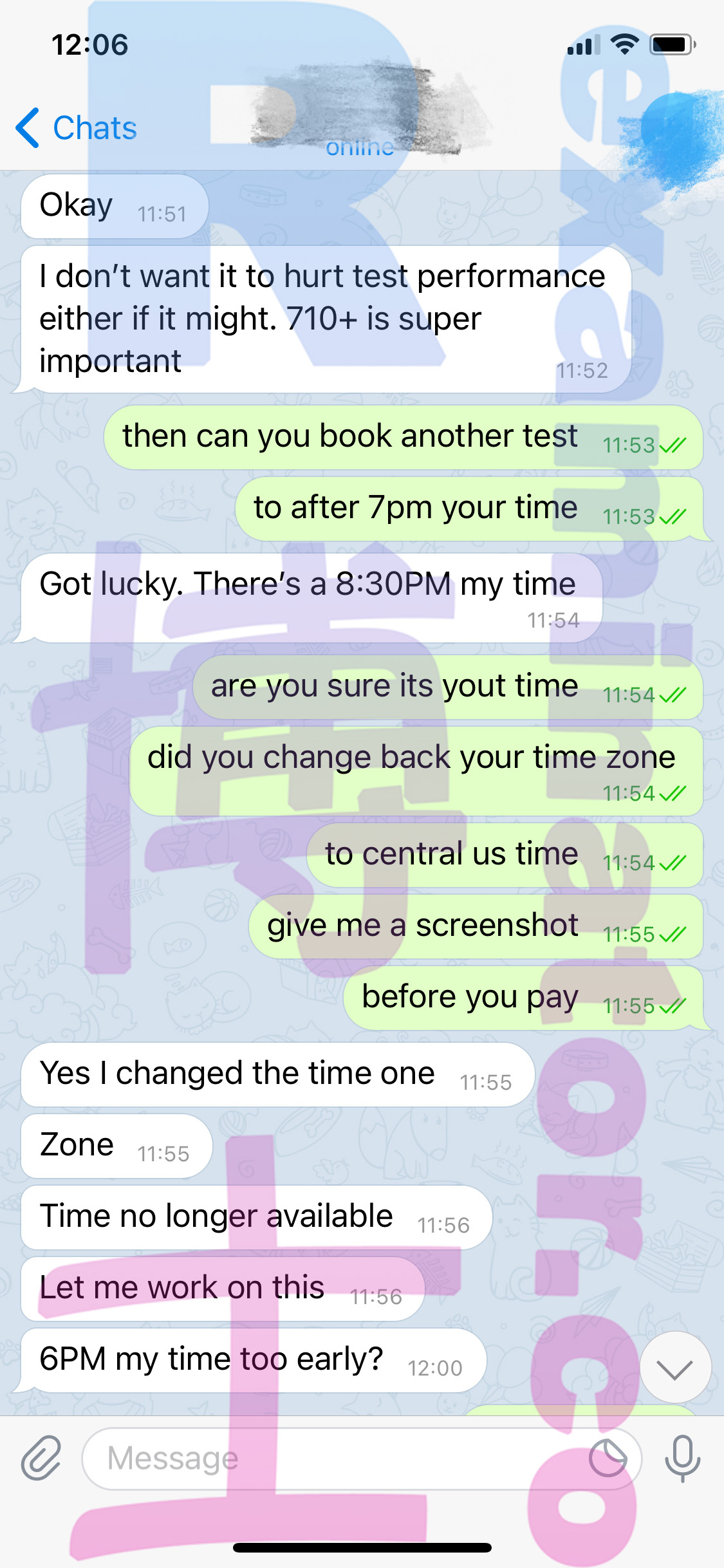 [GMAT代考保分]成功案例#42的对话截图