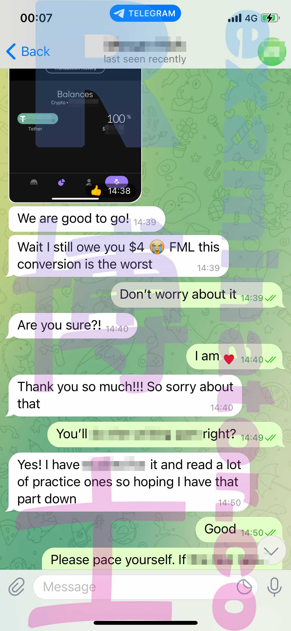 GRE代考保分成功案例#359的与客户对话截图