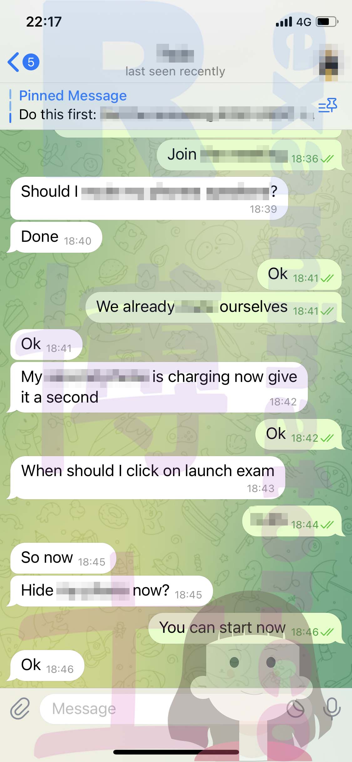 GMAT代考保分成功案例#531的与客户对话截图