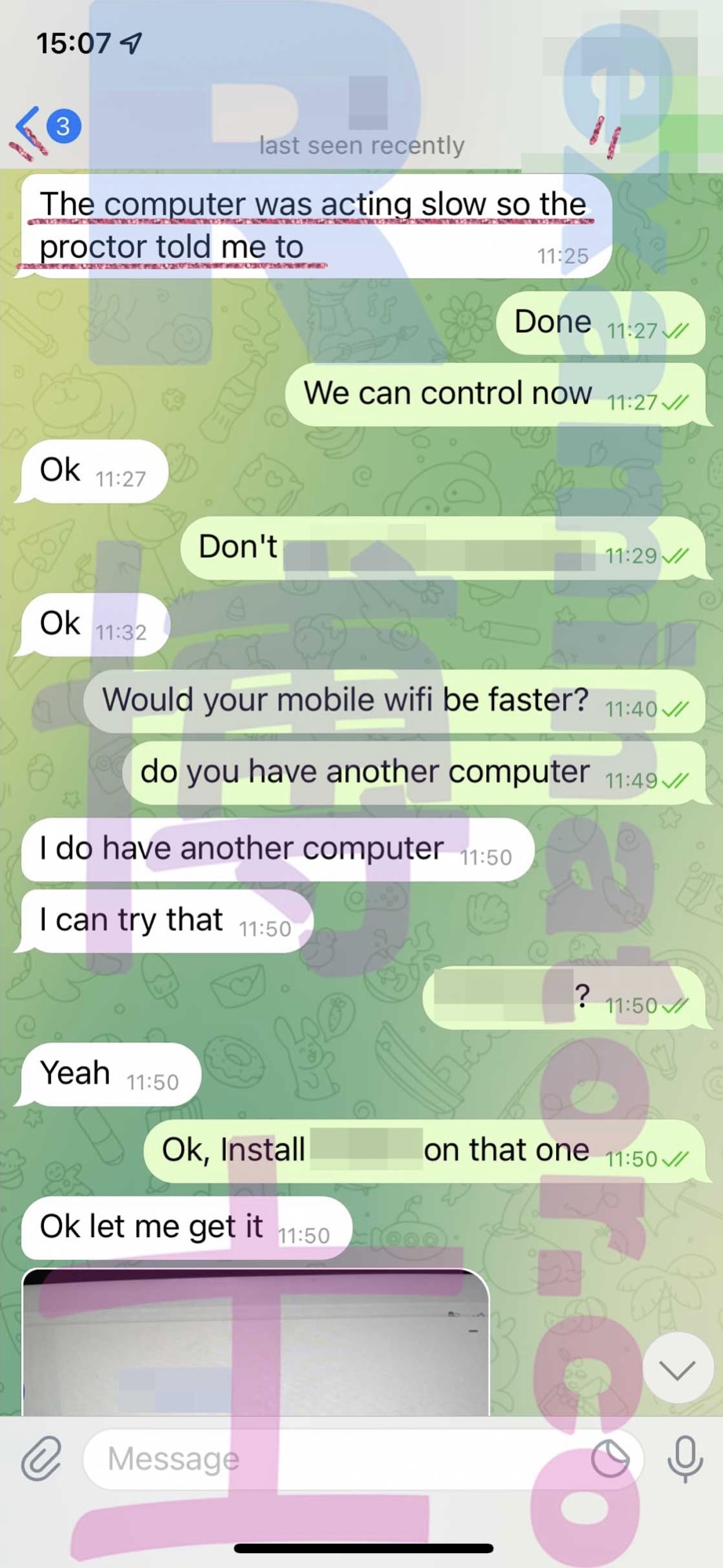 GMAT代考保分成功案例#304的与客户对话截图