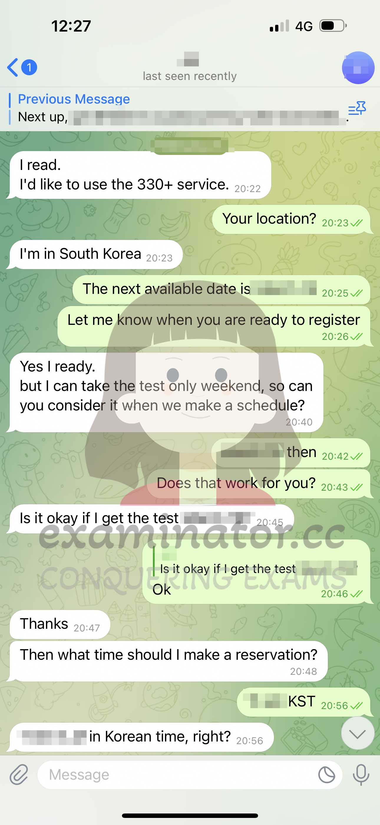 [GRE代考保分]成功案例#374的对话截图