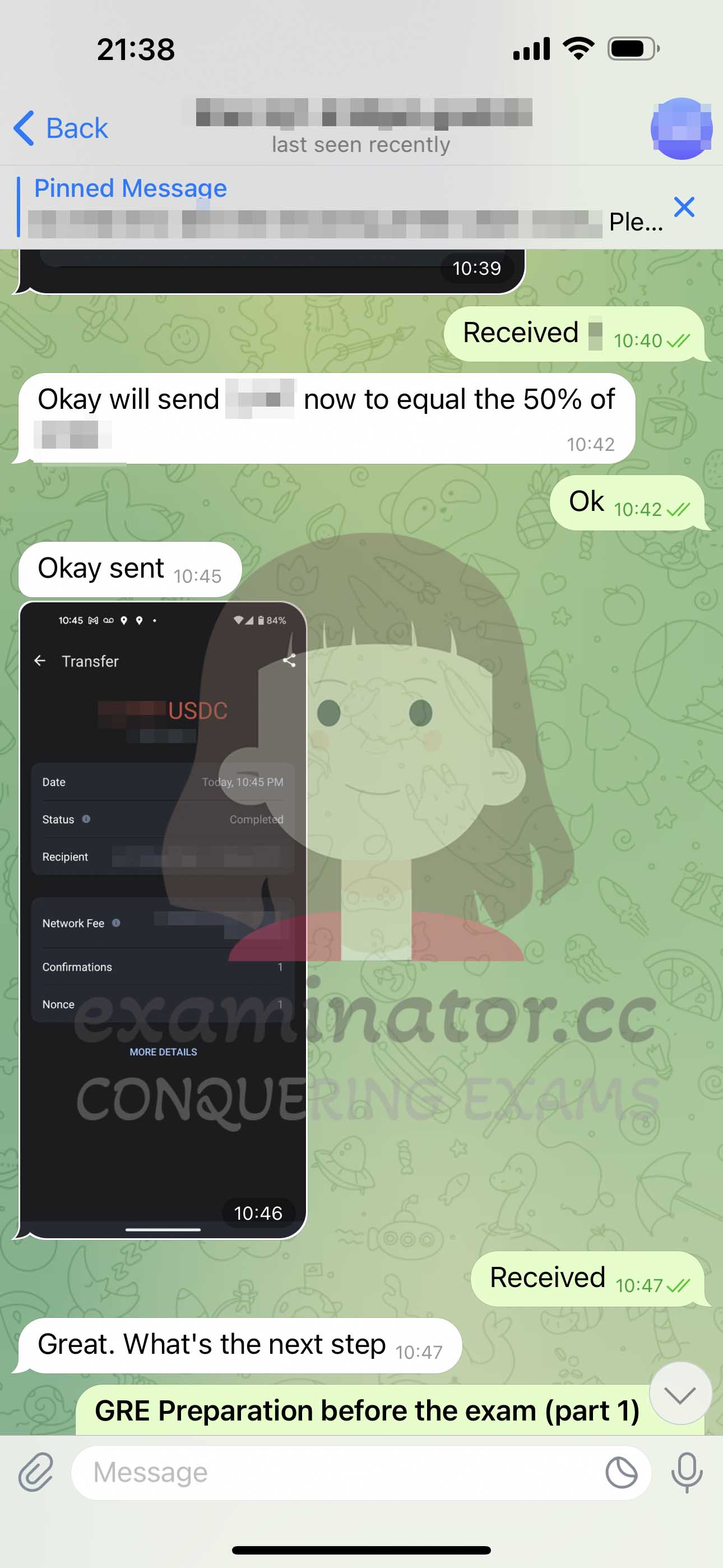 [GRE代考保分]成功案例#377的对话截图