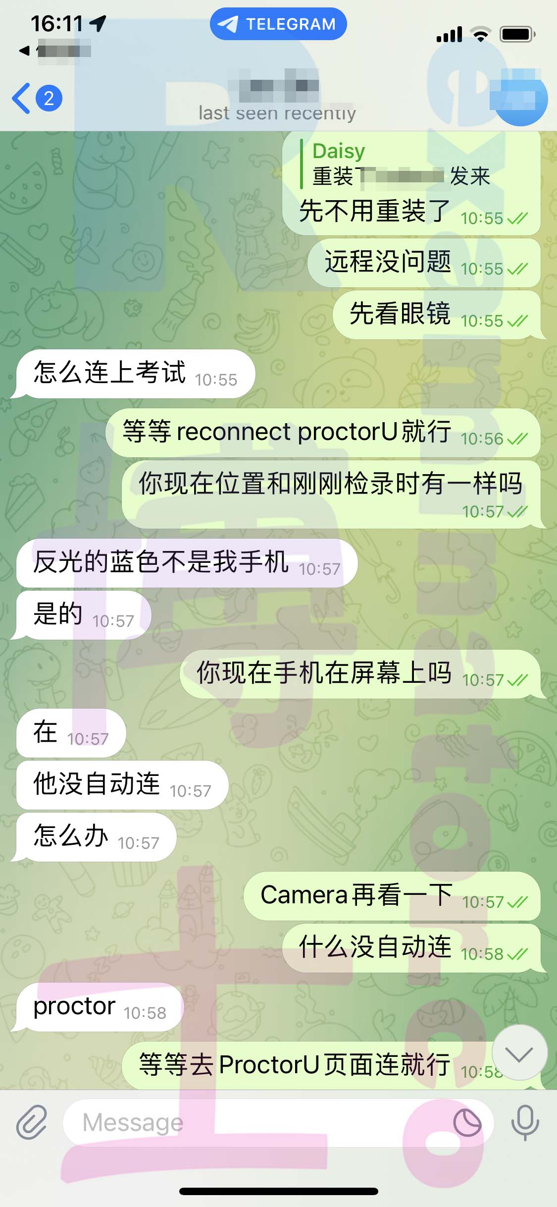 GRE代考保分成功案例#458的与客户对话截图