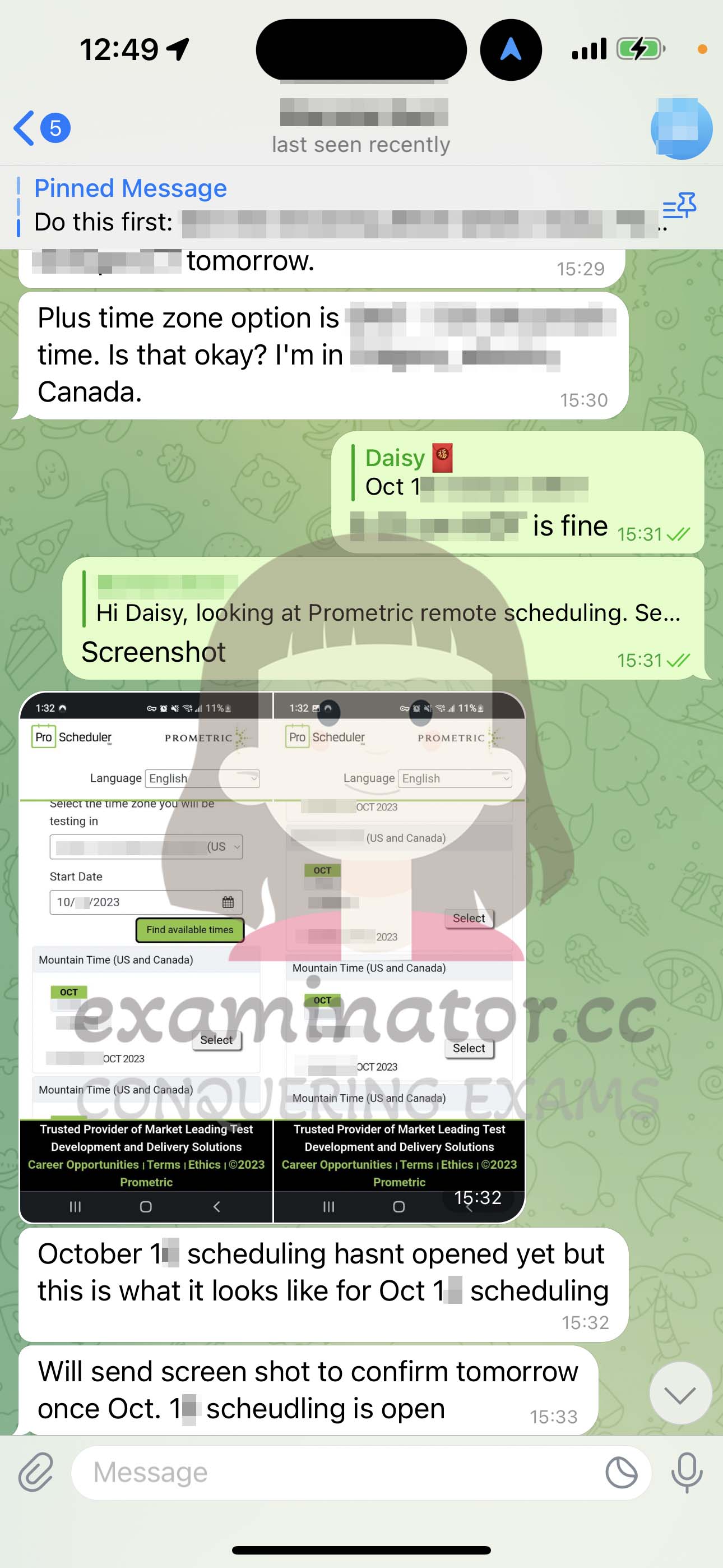 LSAT代考保分成功案例#592的与客户对话截图