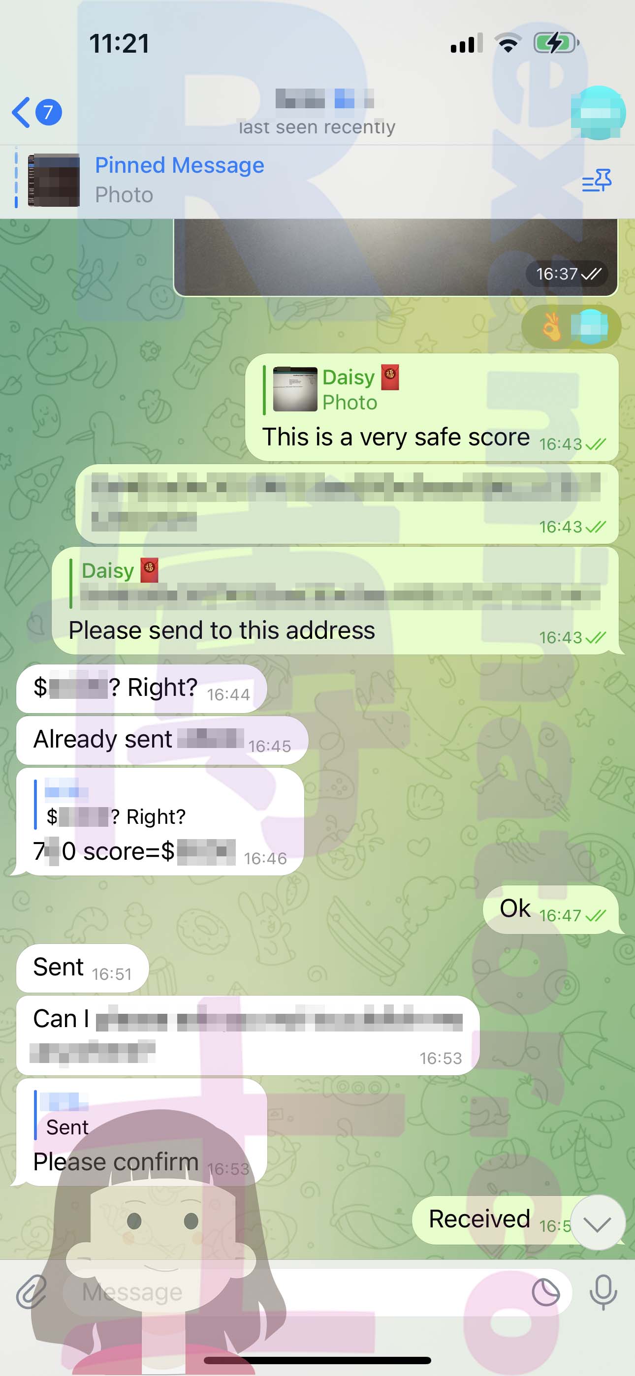 GMAT代考保分成功案例#543的与客户对话截图