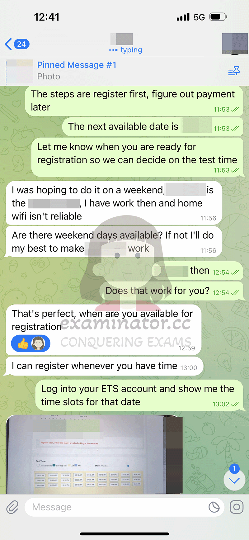 GRE proxy testing scheduling
