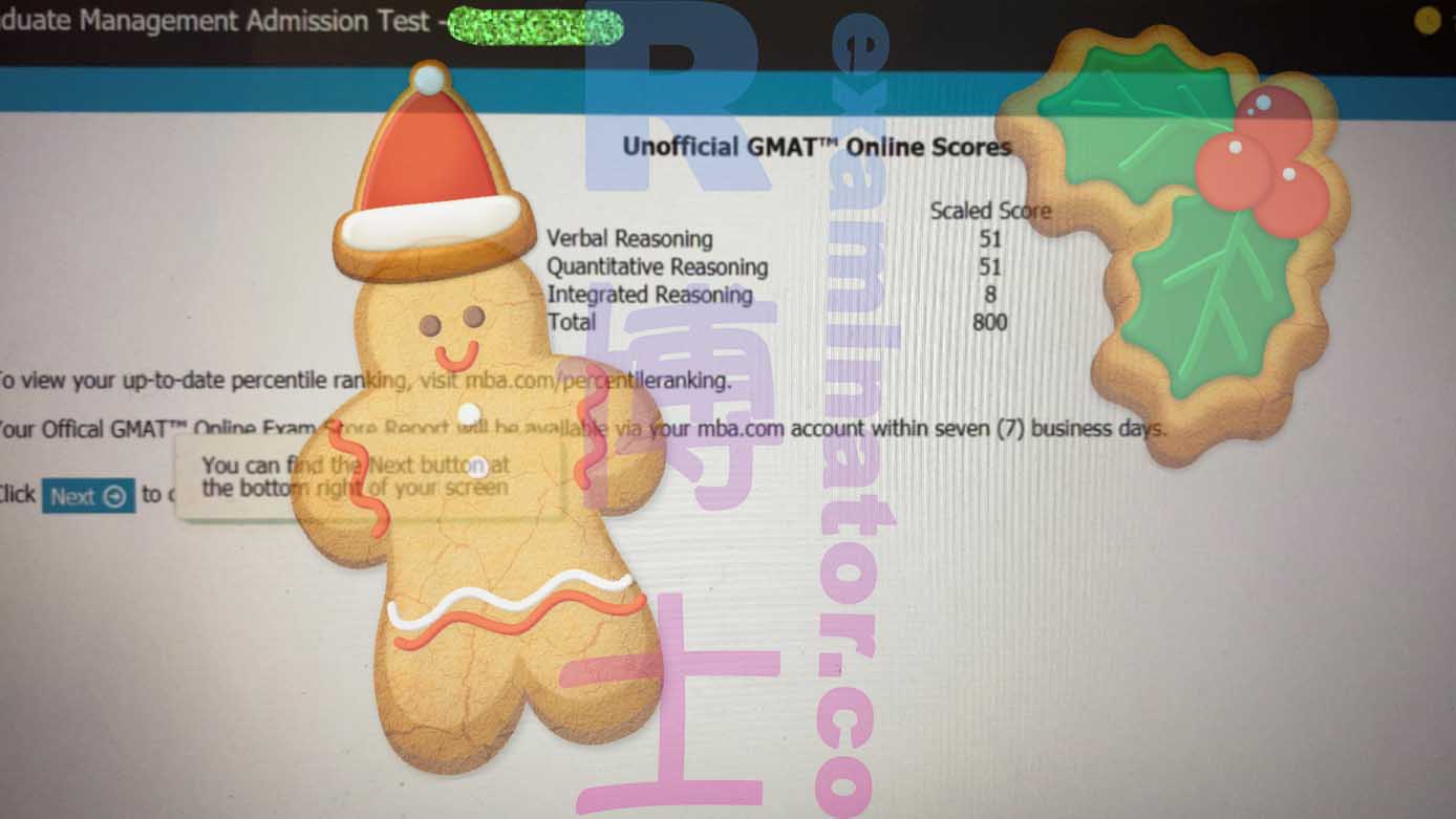 Perfect score of 800 achieved on the GMAT Online! IR score is also perfect.