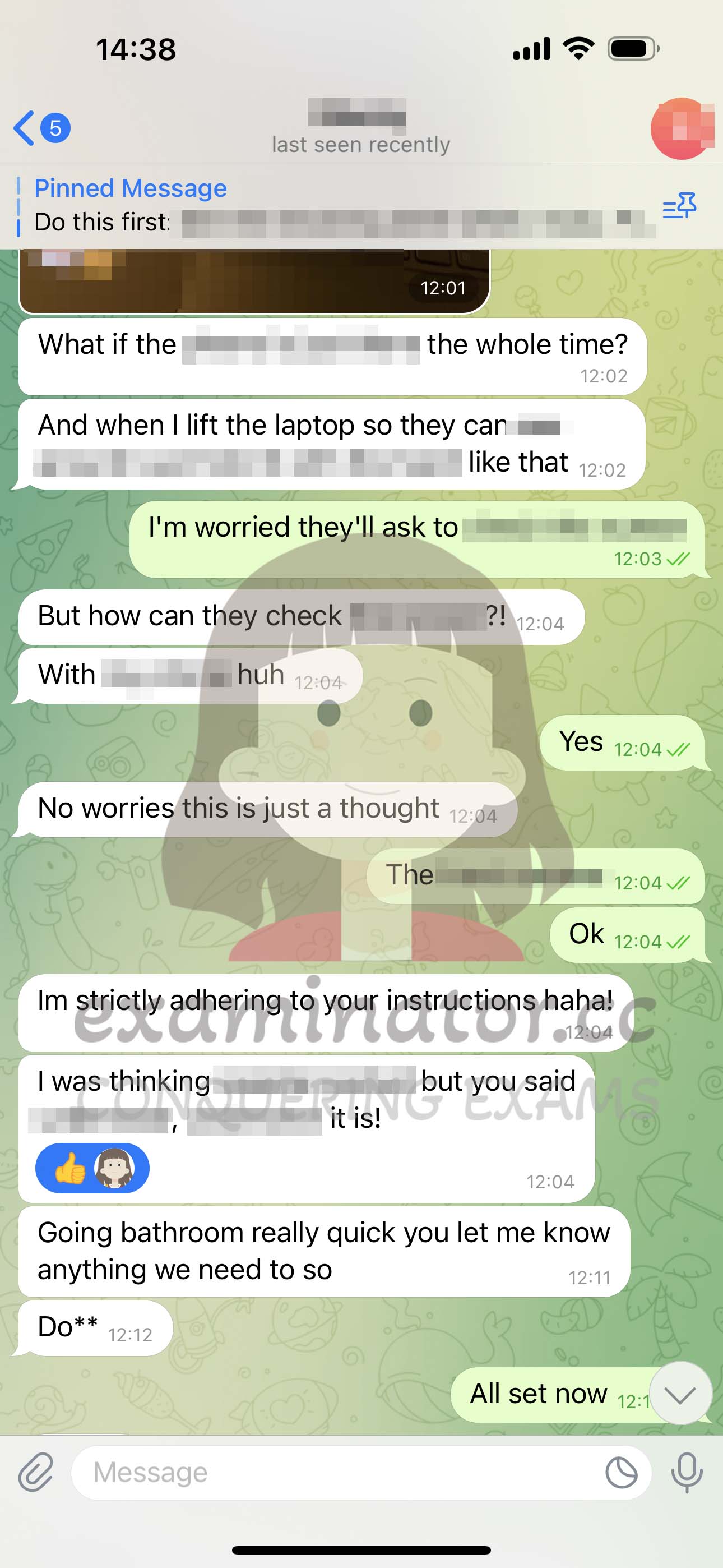 GMAT代考保分成功案例#564的与客户对话截图