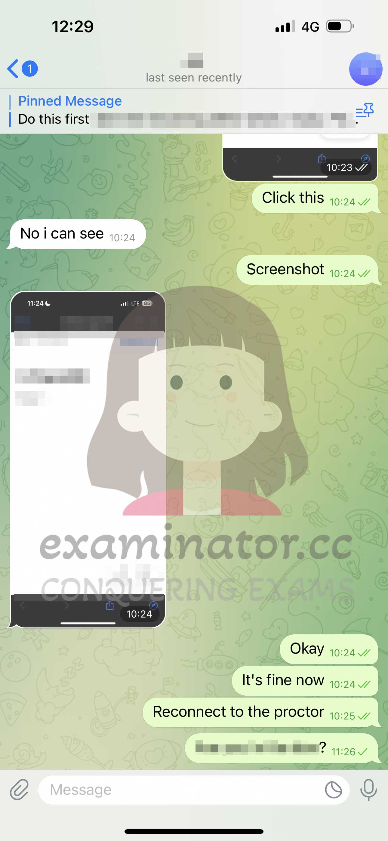 GRE代考保分成功案例#601的与客户对话截图