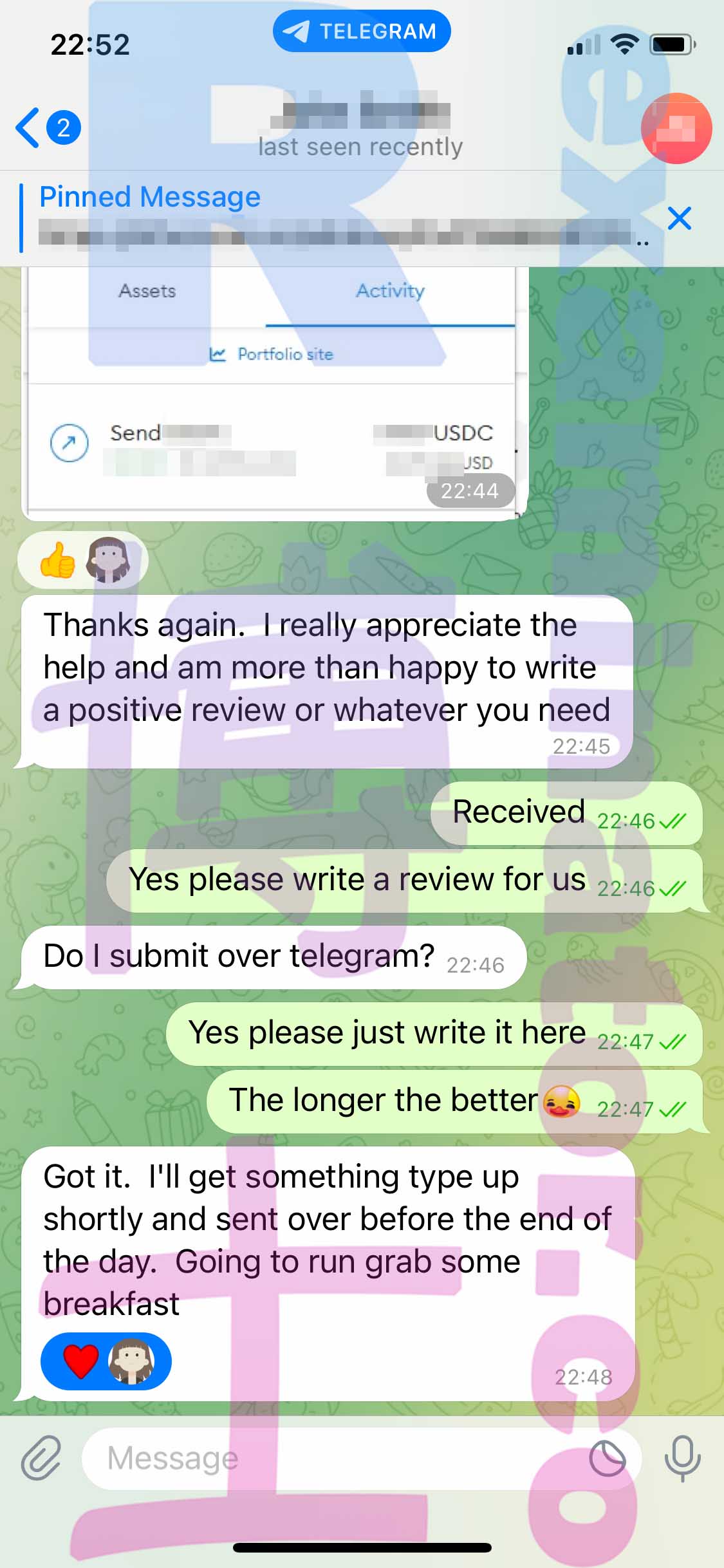 GMAT代考保分成功案例#445的与客户对话截图