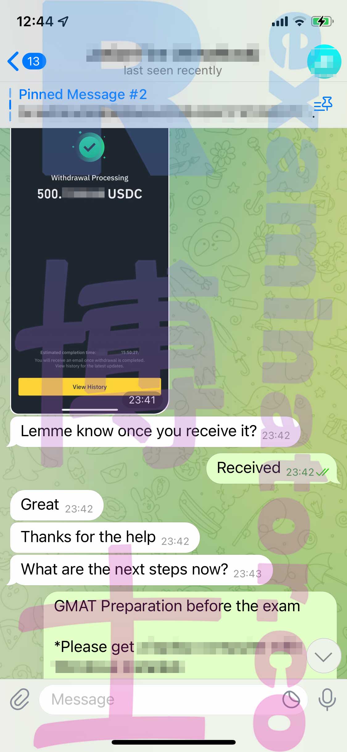[GMAT代考保分]成功案例#302的对话截图