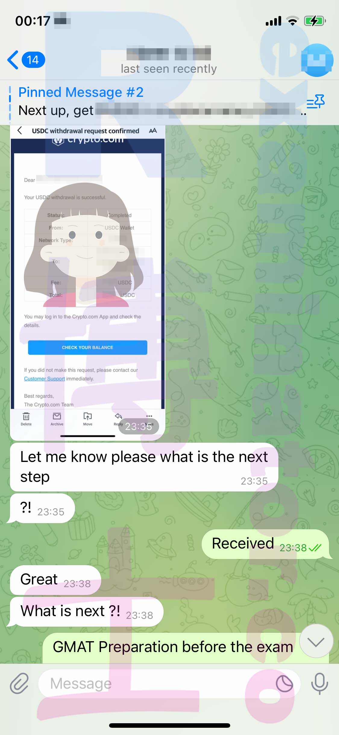 [GMAT代考保分]成功案例#305的对话截图