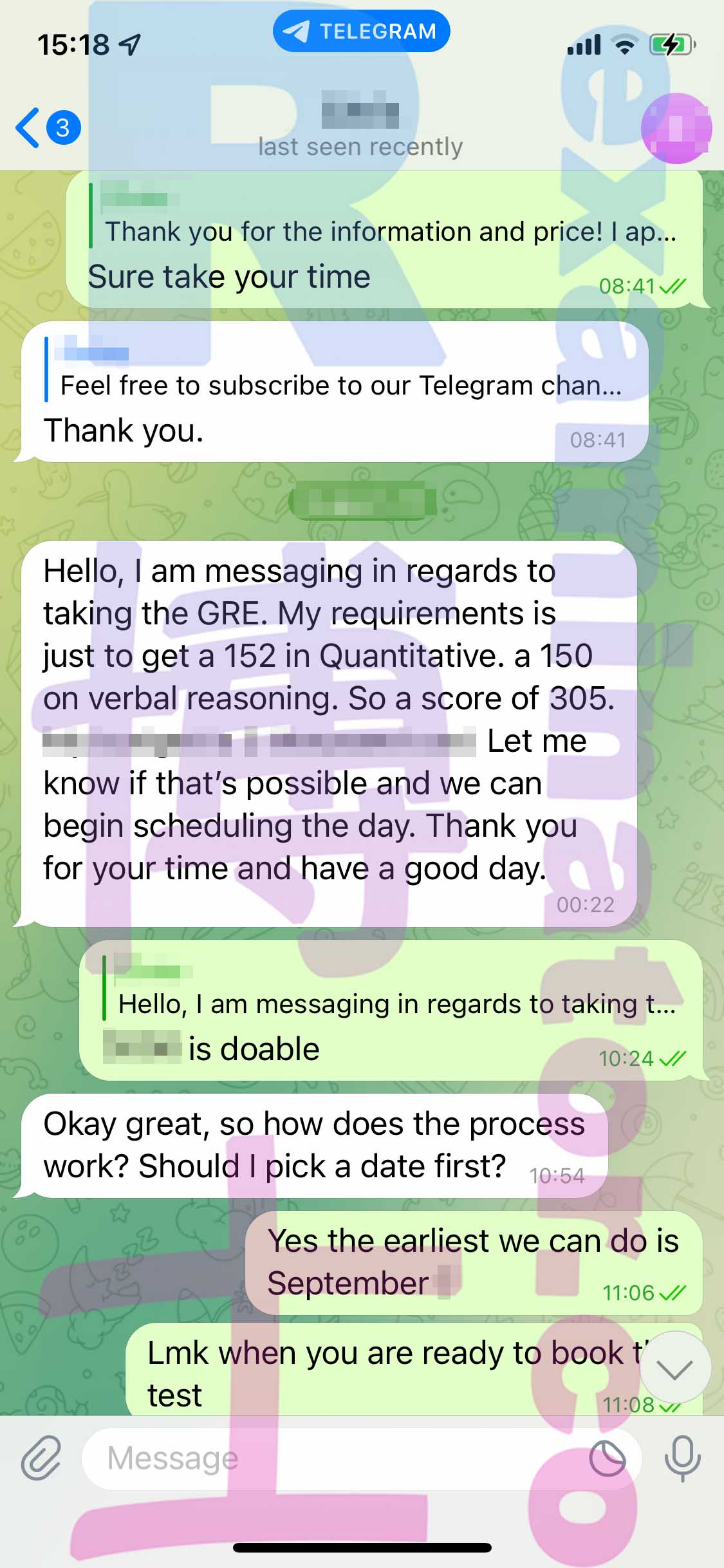 [GRE代考保分]成功案例#242的对话截图