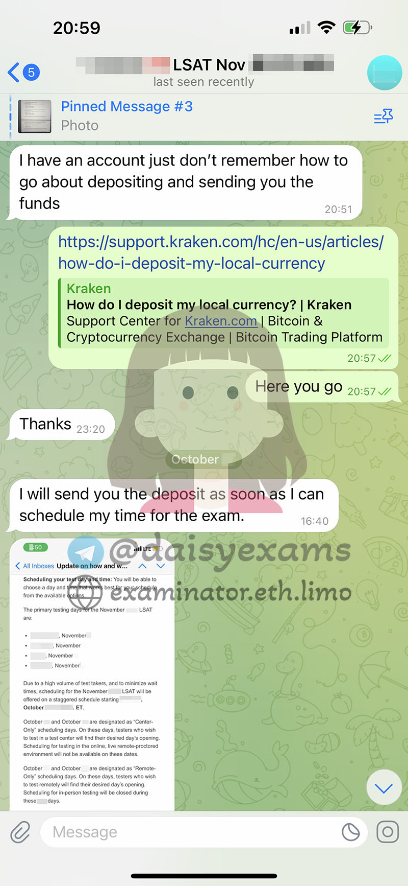 美国 LSAT 代考客户加密货币困难