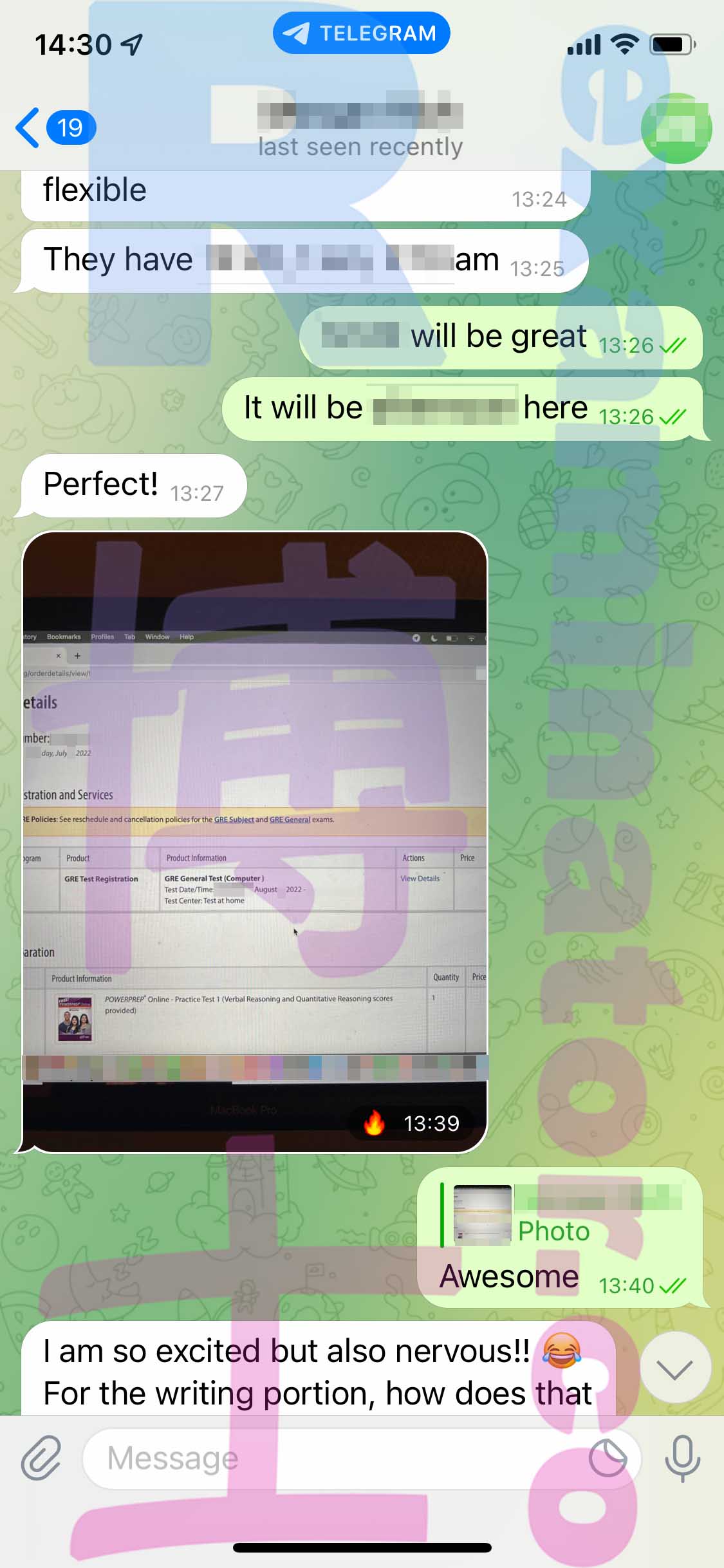 [GRE代考保分]成功案例#212的对话截图