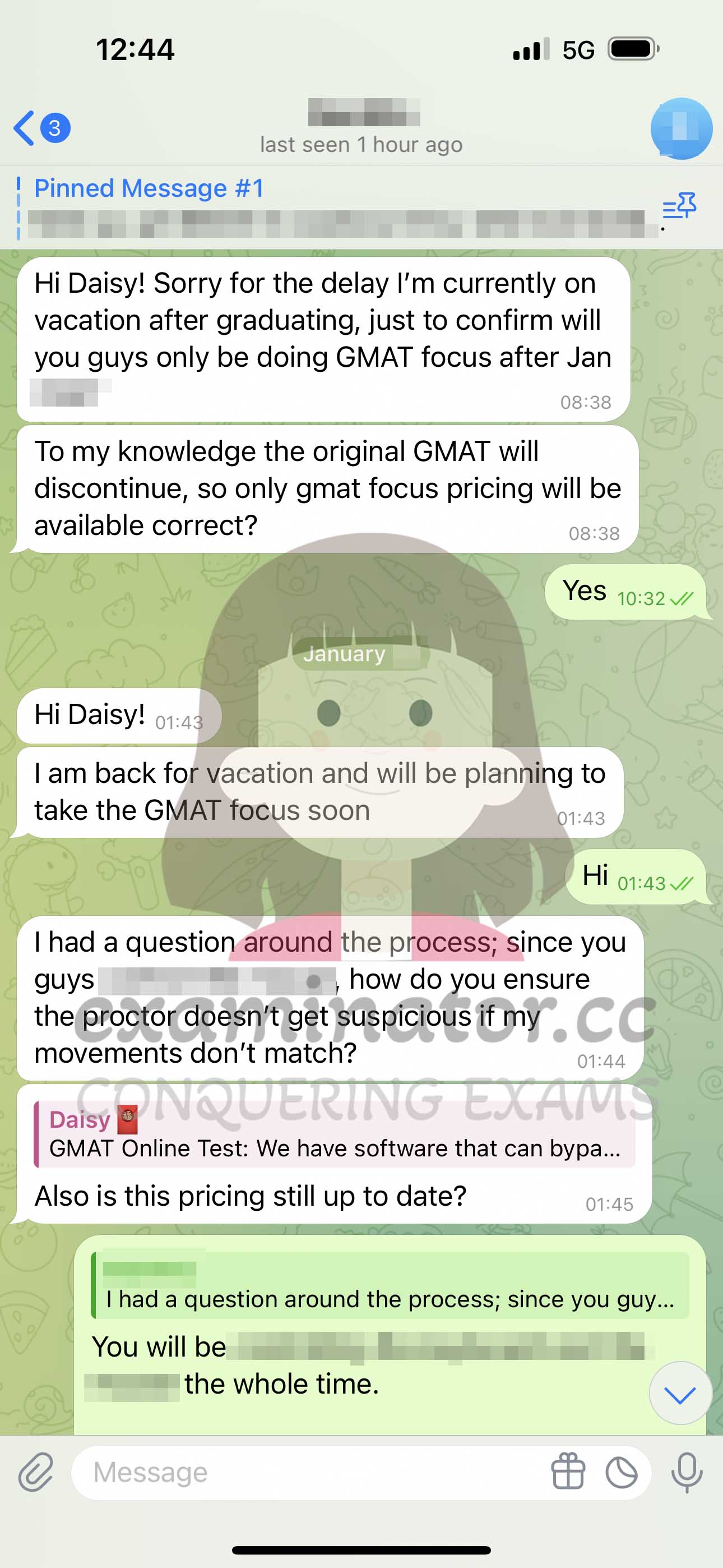 [GMAT代考保分]成功案例#393的对话截图