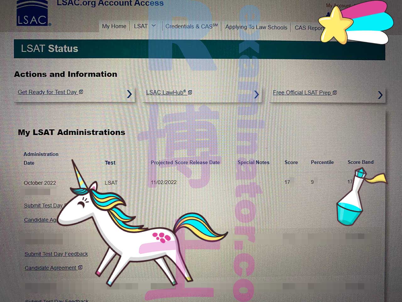 (Chinese) 17X on LSAT Oct!!✅  To avoid network congestion during ProctorU scheduling, schedule fast the moment it opens!